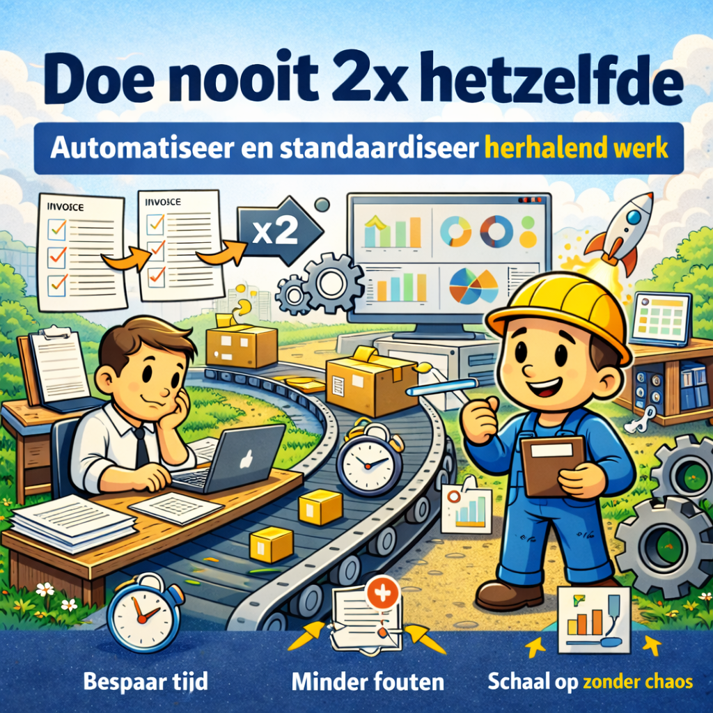 Stop met herhalend werk.