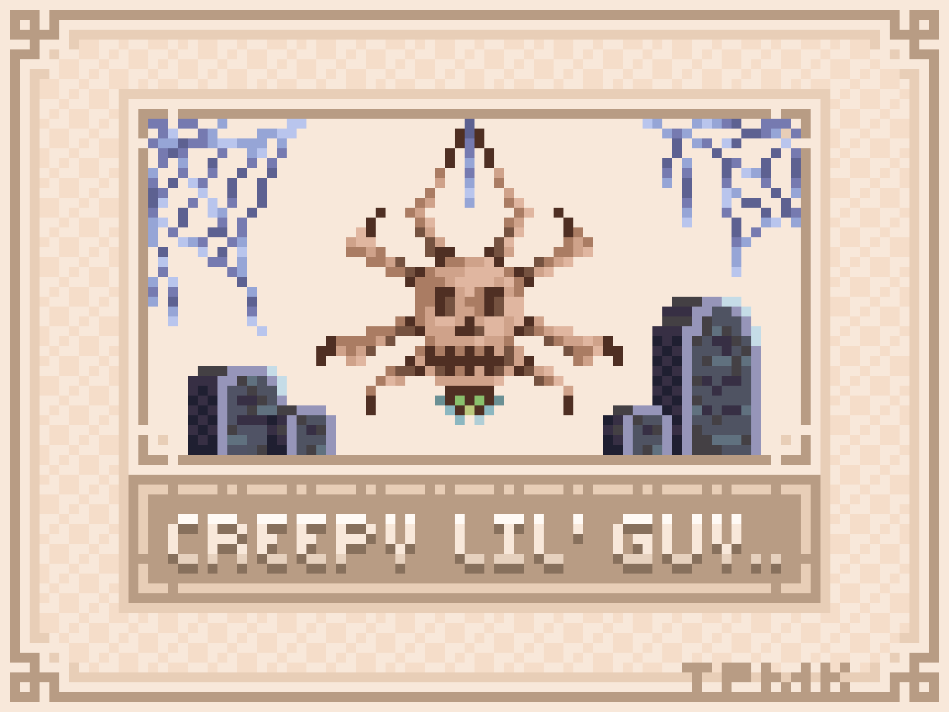 This creepy little guy has evolved to resemble human skulls so that it might capture greedy grave-robbers.