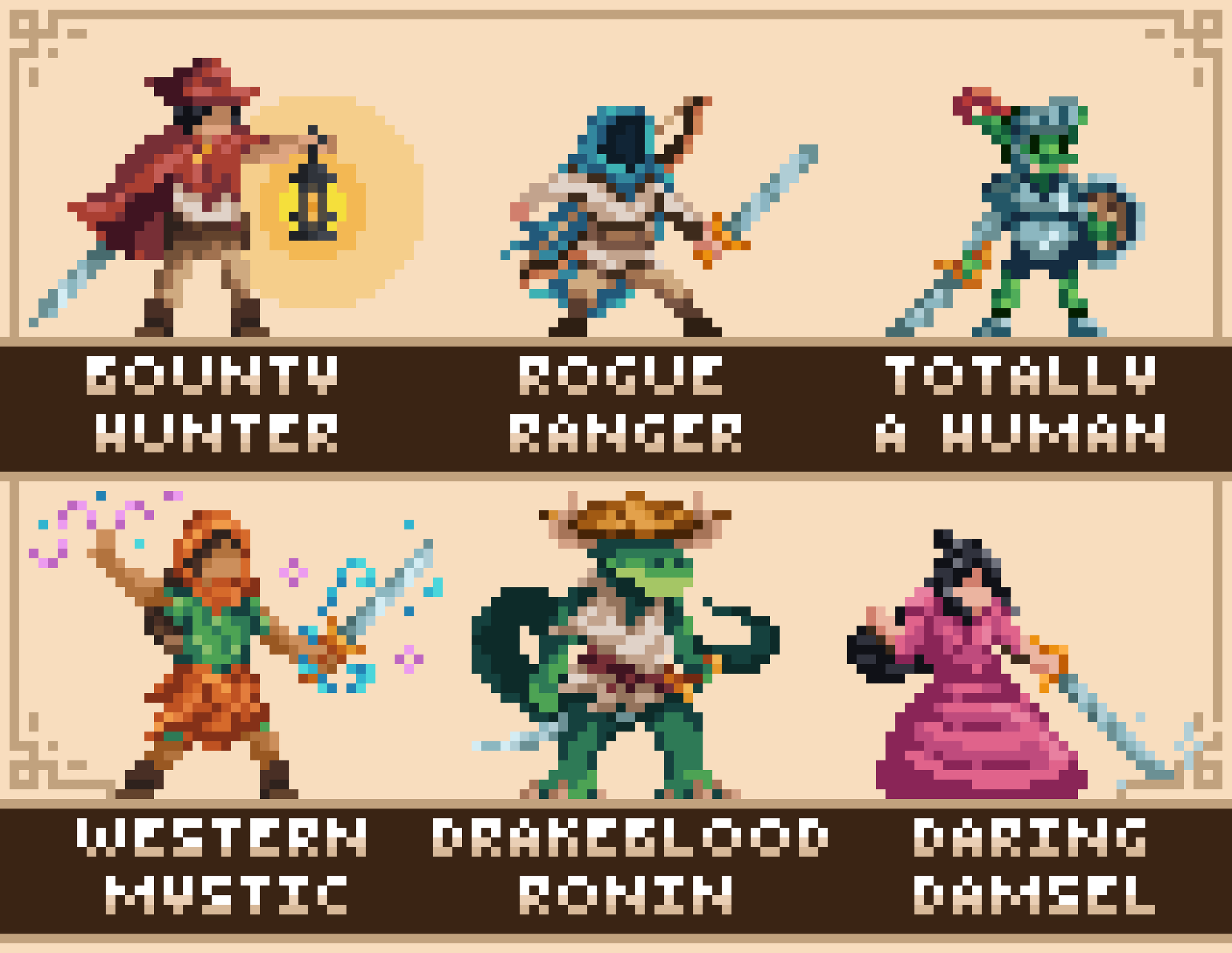 Finalized characters for Trader's Journey. No one suspicious here...
