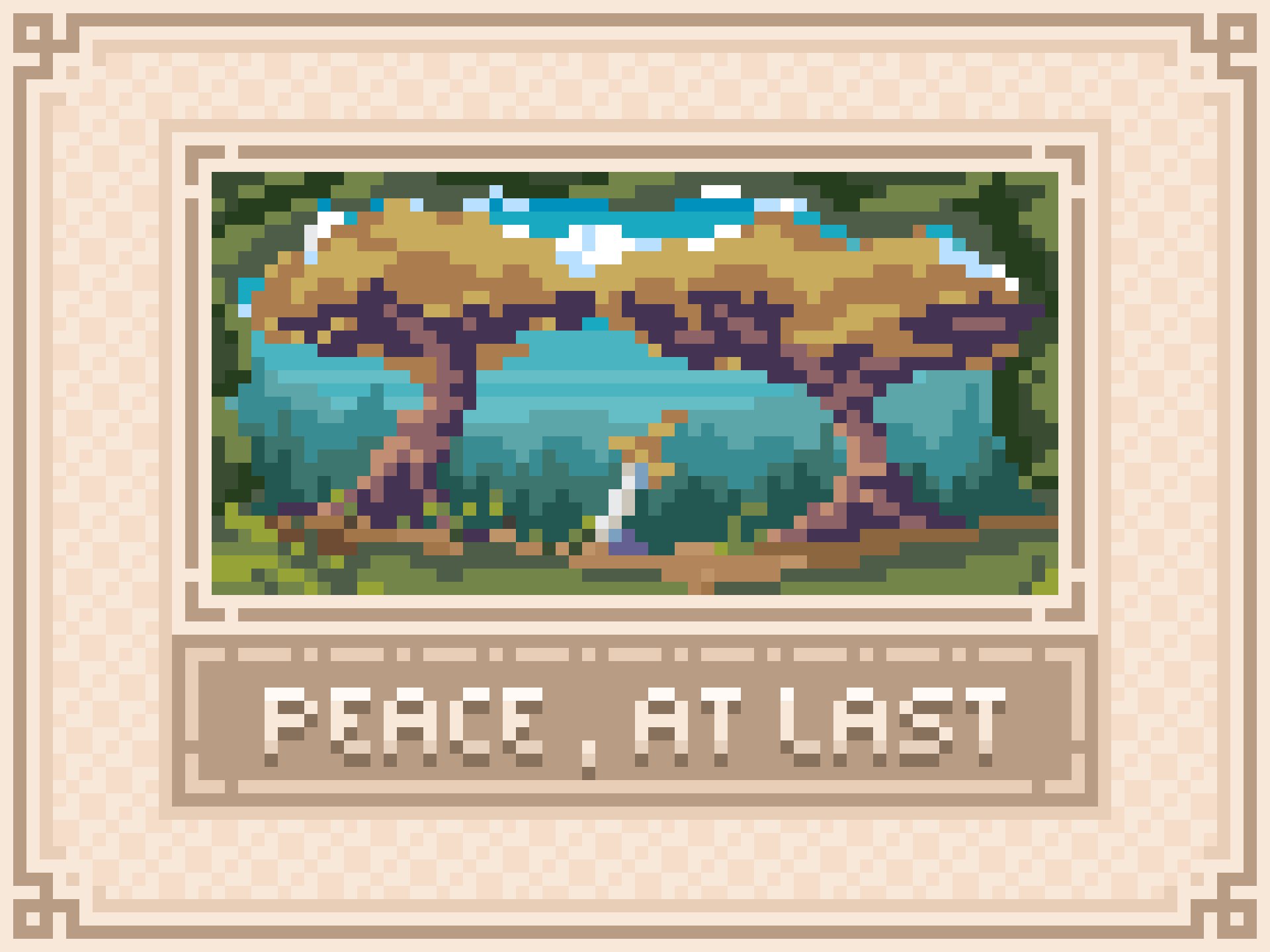 A warrior is finally able to rest.