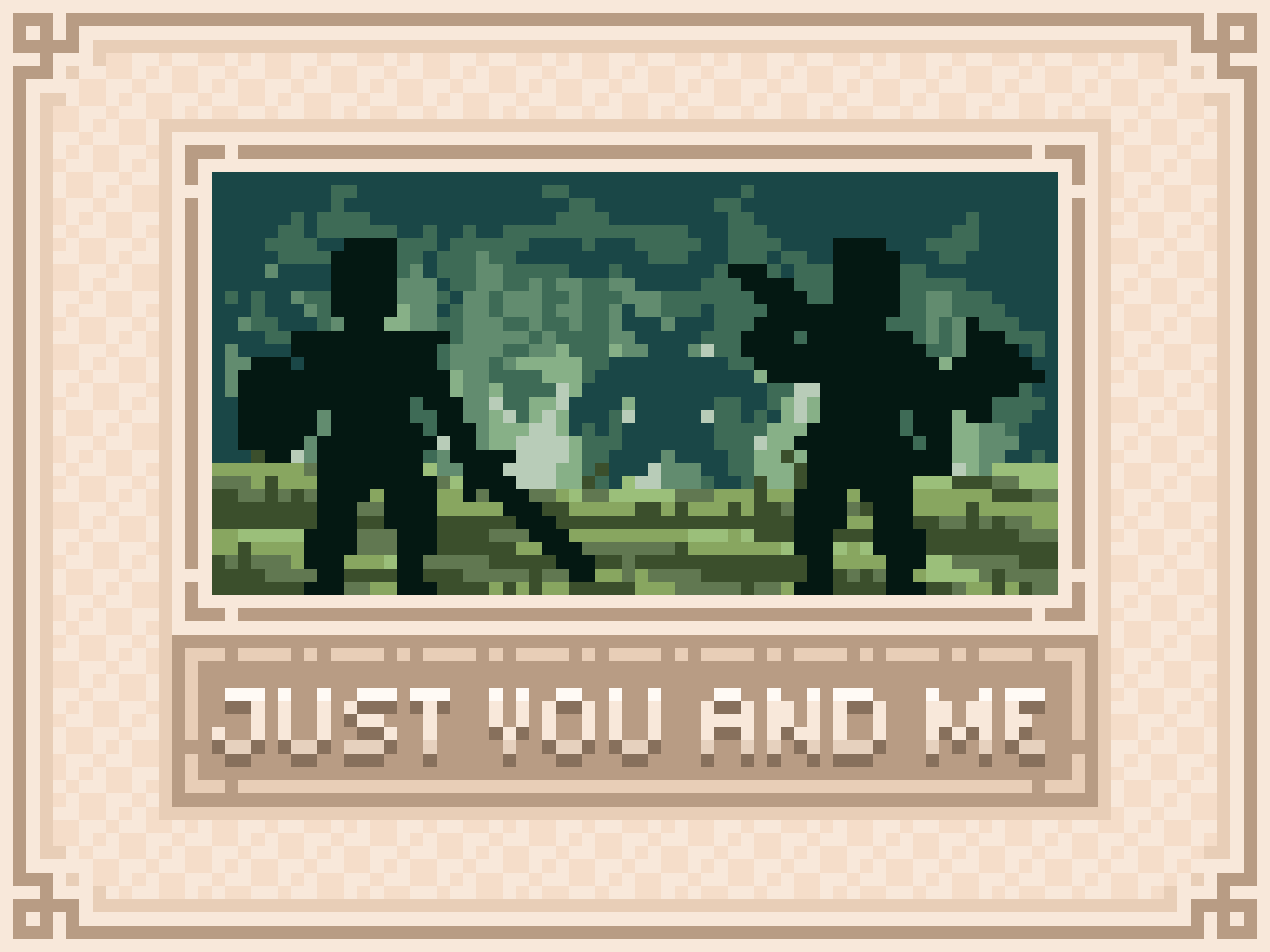 Two friends at the end of the line.