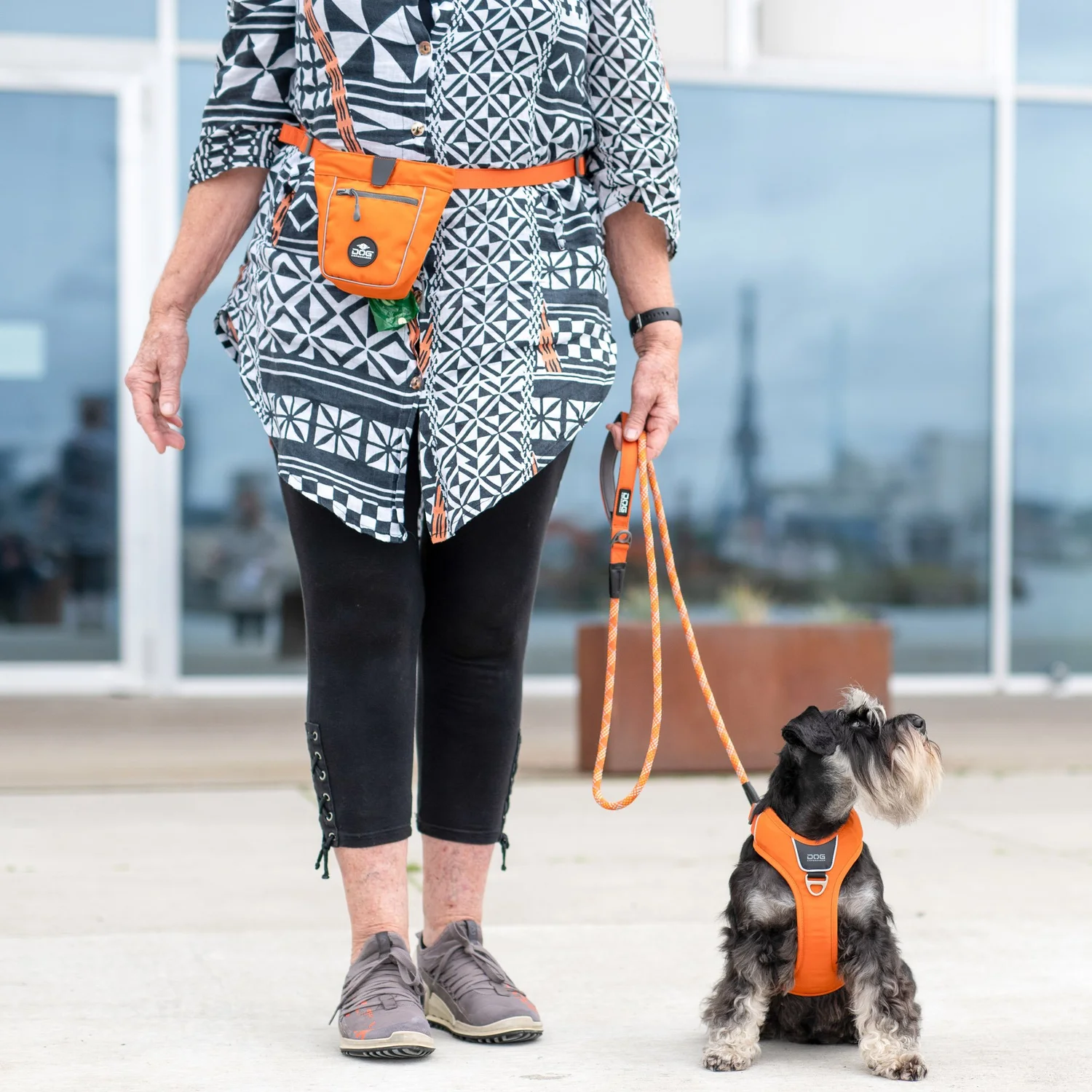 Porte-sac à Crottes Flexy DOG Copenhagen - Silicone, Attache Laisse/sac, Mains Libres Promenade, Noir