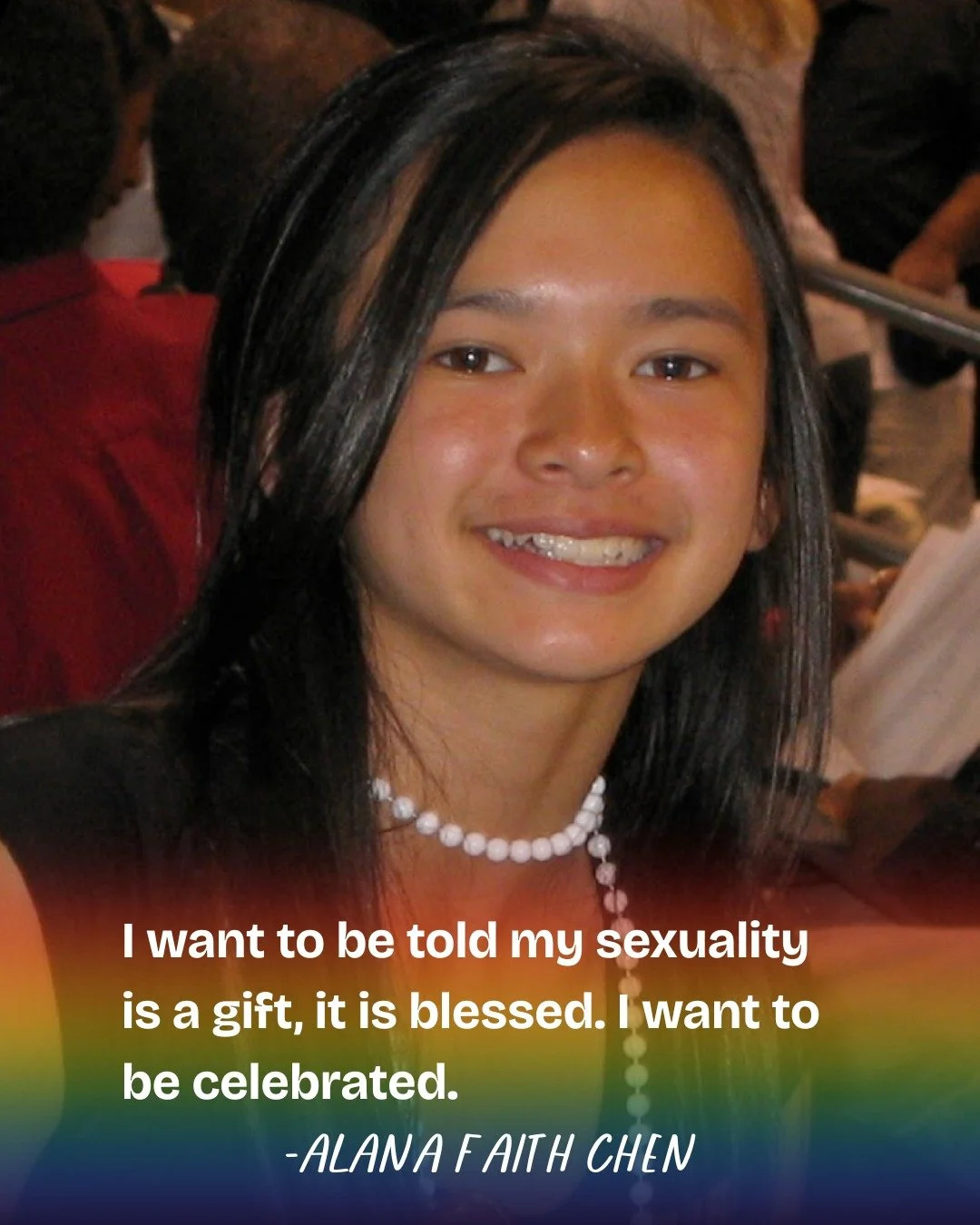 Sweet Alana, your sexuality IS a gift. 🌈 In a time where there is so much threatening the dignity and wellbeing of the LGBTQ+ community, we uplift those who are struggling with a reminder: the queer community and millions of allies are behind you, w