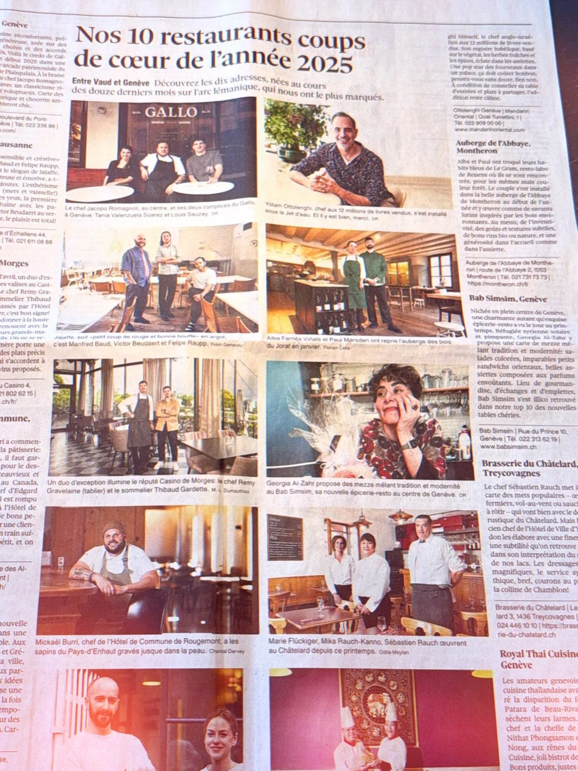 ✨ Here we go again&hellip; in the newspaper @tdgch 📰✨
We are proud and honored to be withing the 10 FAVOURITE RESTAURANTS of 2025 selected by &ldquo;Tribune de Gen&egrave;ve&rdquo; 😍

Without the trust, love, and loyalty of our guests, we wouldn&rs