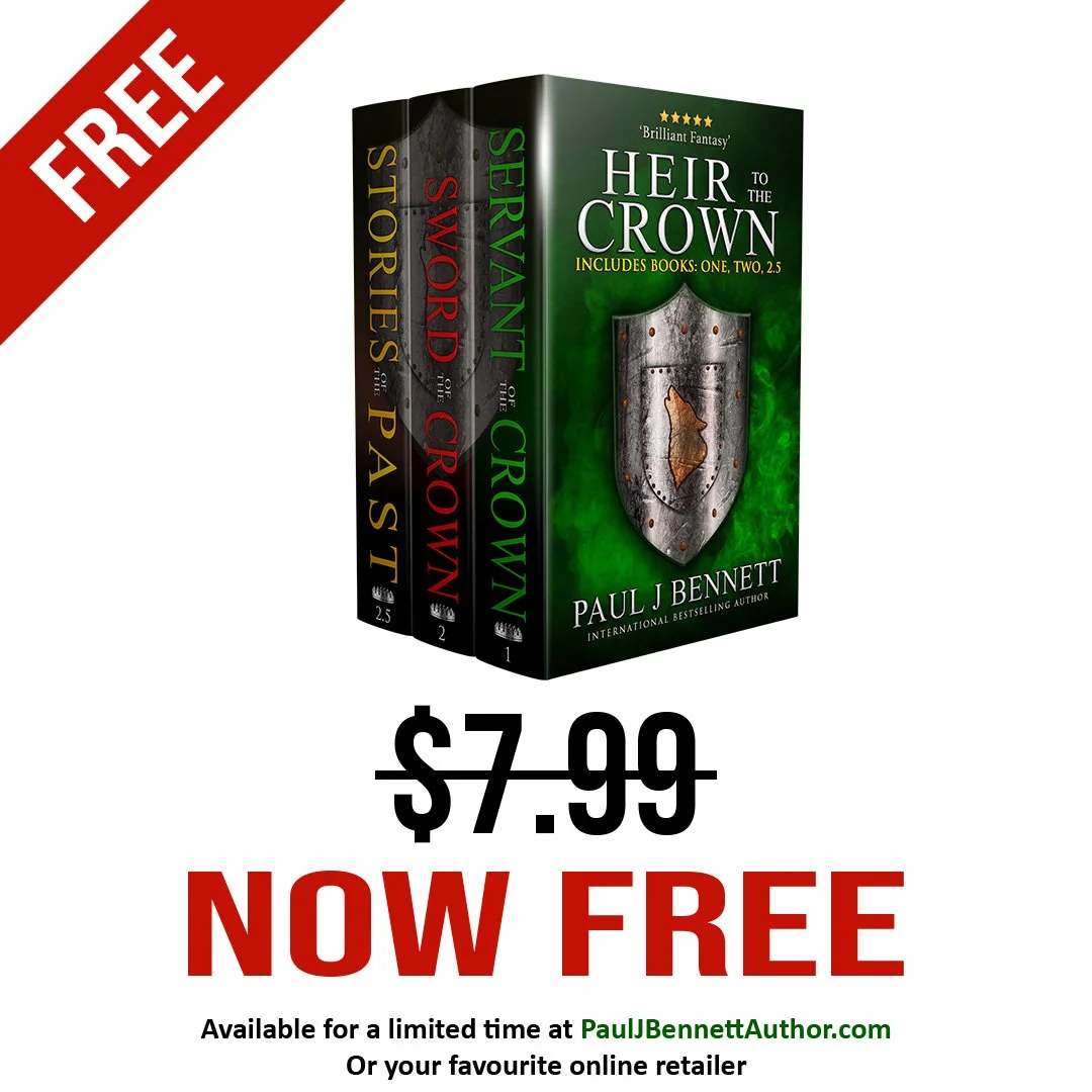 🔥 FREE BOX SET &mdash; LIMITED TIME 🔥

Start the Heir to the Crown series with the first three books&mdash;free right now.

A kingdom on the brink.
A warrior tested by war.
A world on the edge of chaos.

👉 Download free: PaulJBennettAuthor.com

#e