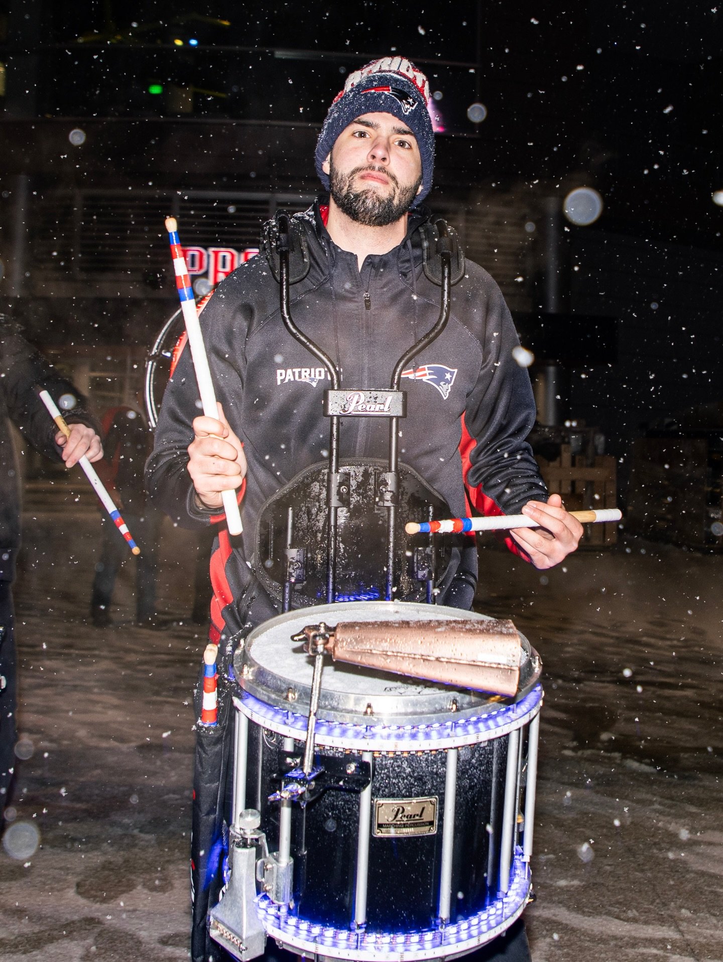 GOOD LUCK IN DENVER BOYS!!! GO PATS. 

#patriots #flagship #drumline #afc #championship

📸: @brookestelmokasphotos