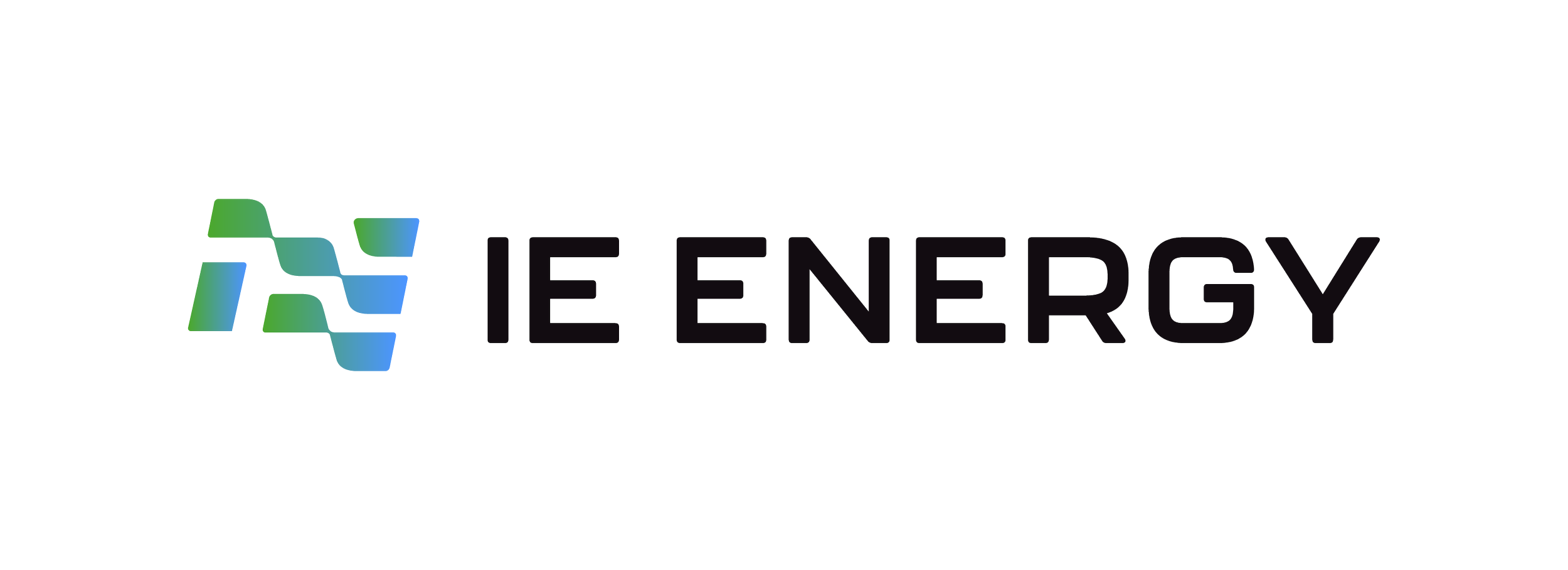 Logo of IE Energy with stylized green and blue abstract symbol and the text 'IE Energy' in black.