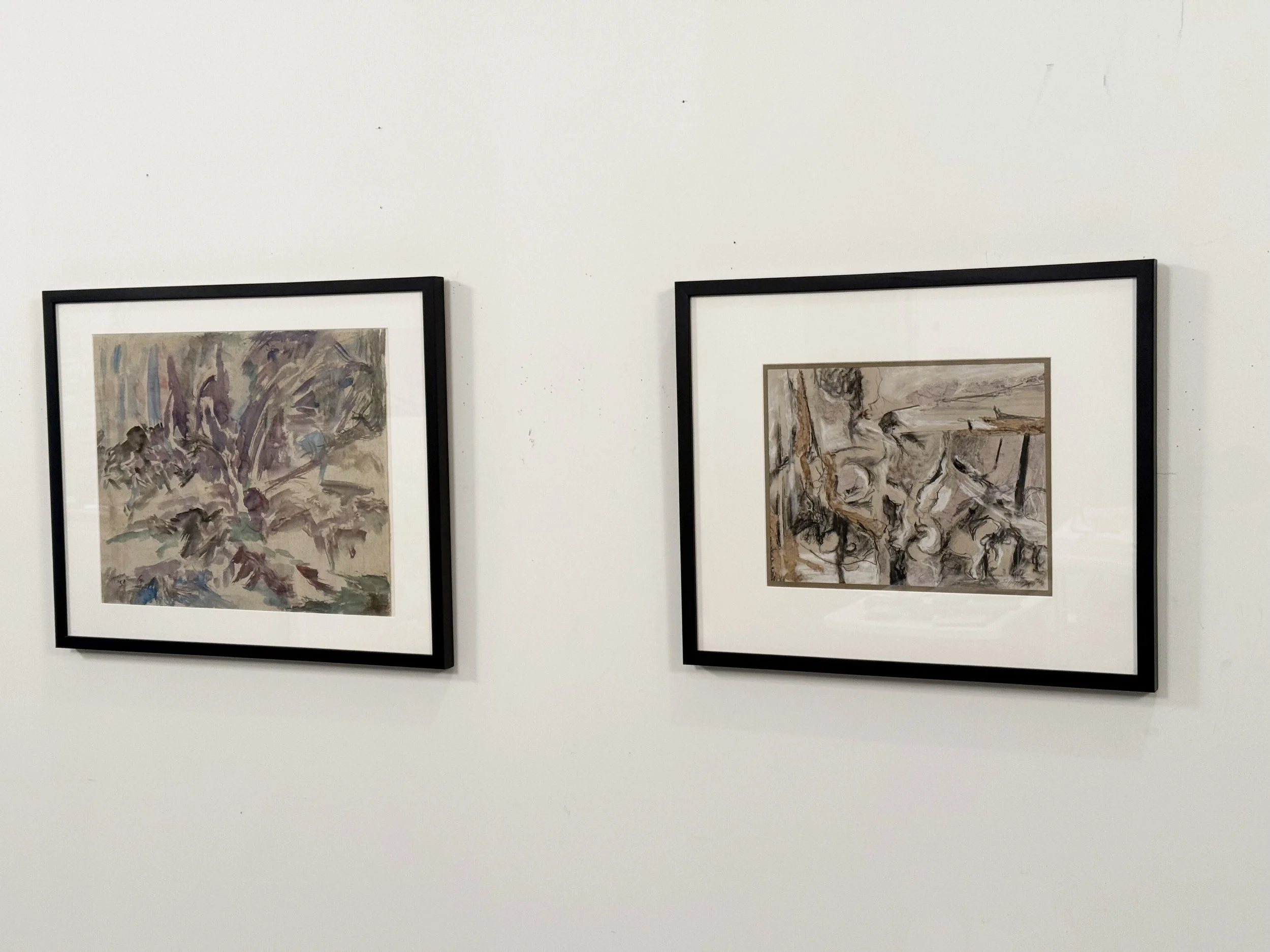 Carolee Schneemann (watercolor painting, and painting with hair). Courtesy the Carolee Schneemann Foundation