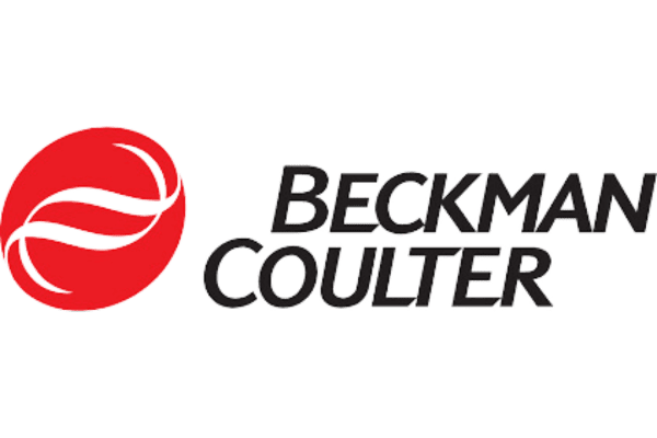 The Beckman Coulter logo featuring a red circle with black wavy lines and the company name in black text.