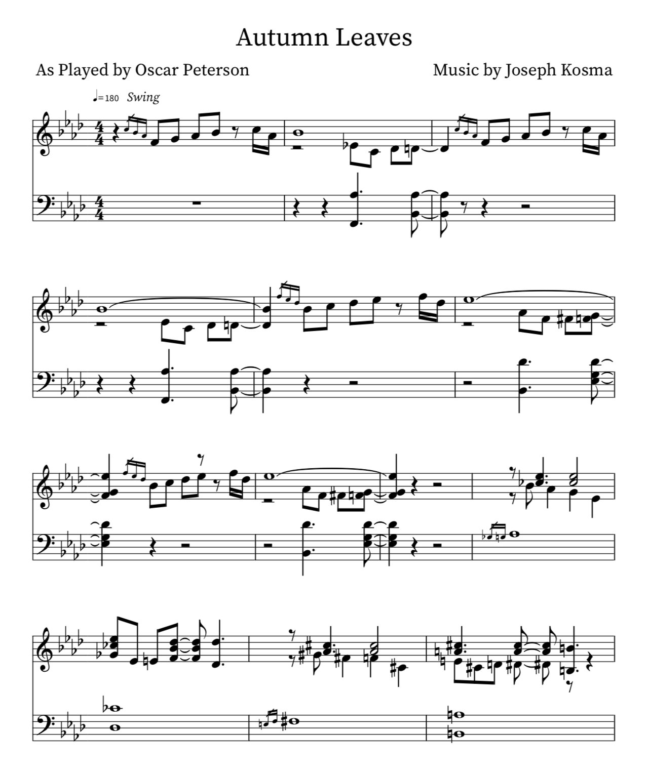 Autumn Leaves (Oscar Peterson)
