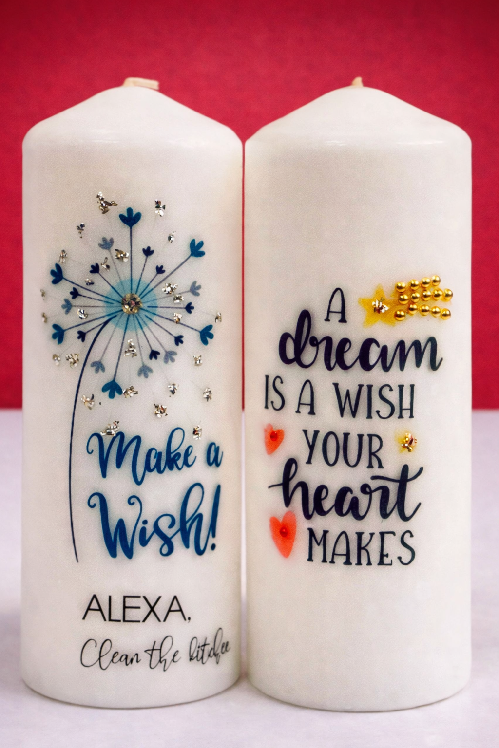 Decoupage Decorative Candles.