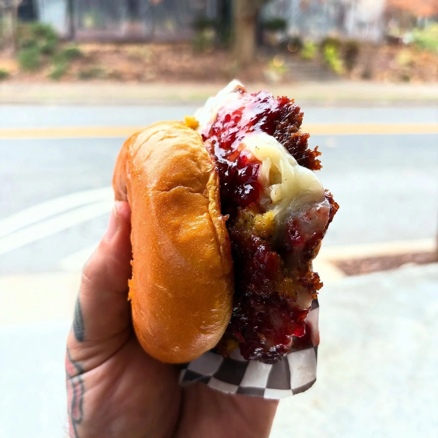 ITS BAAAACK - &ldquo;SHES A BEAUT CLARK!&rdquo;
Come on down while supplies last for a holiday treat. Cornbread stuffing, hot honey cranberry gastrique, brown butter sage aioli, shredded Colby jack cheese. 
.
.
.
SHOULD WE JUST RUN THIS THRU THE REST
