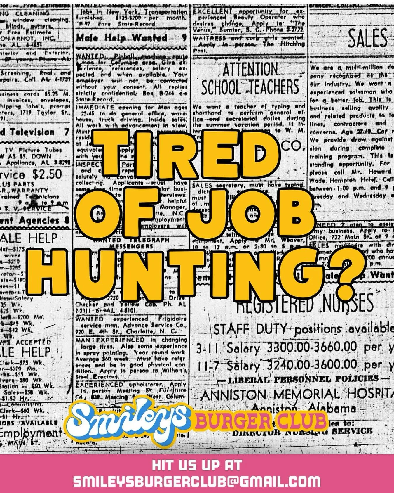 WE ARE INDEED HIRING! Looking for FOH and BOH positions. Experience preferred but not necessary. Hit us up in our DM or email provided above.