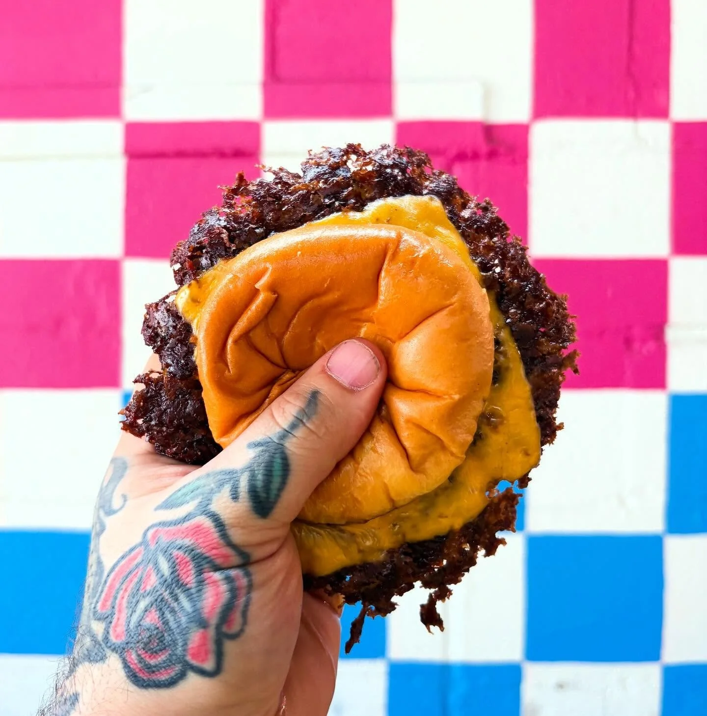 CHEESEBURGER HAPPINESS. SERVED ALL DAY. AND EVERYONE HAD A GOOD TIME!