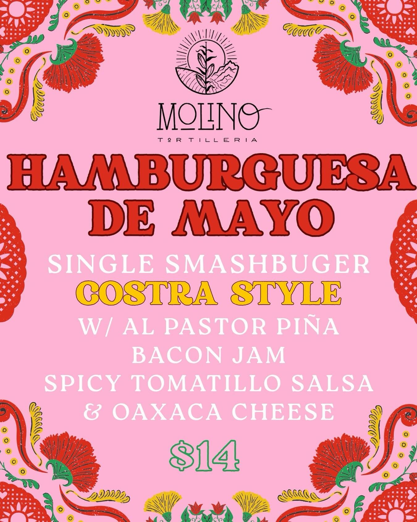 THIS MONTH&rsquo;S SPECIAL FEATURING @molinotortillas IS AN ABSOLUTE GRITO! 
.
HIT THOSE TORTILLAS WITH A BLEND OF OAXACA, CHIHUAHUA &amp; QUESADILLA CHEESE TO MAKE EM COSTRA STYLE - AL PASTOR PINA BACON JAM (&iexcl;ARRE!) AND A CARNAL SALSA OF TOMAT
