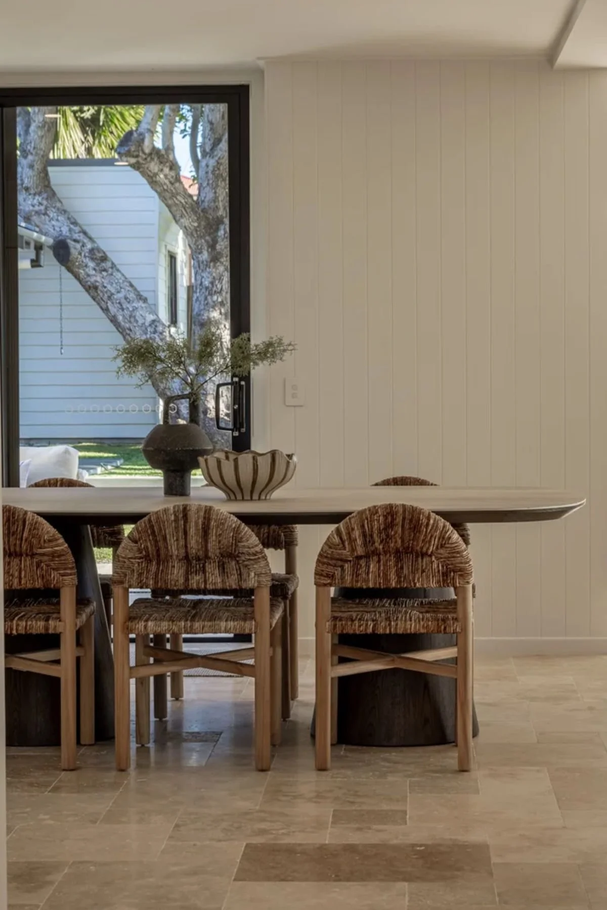 Modern walnut inspired dining room by paradise interiors .jpg