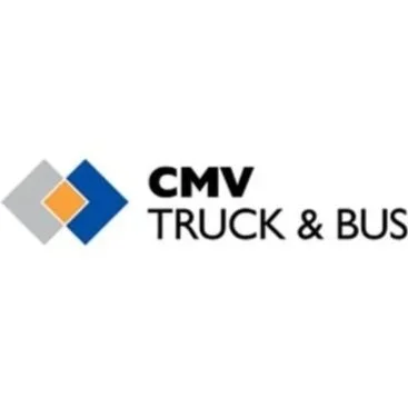 CMV Truck & Bus logo with geometric shapes and text