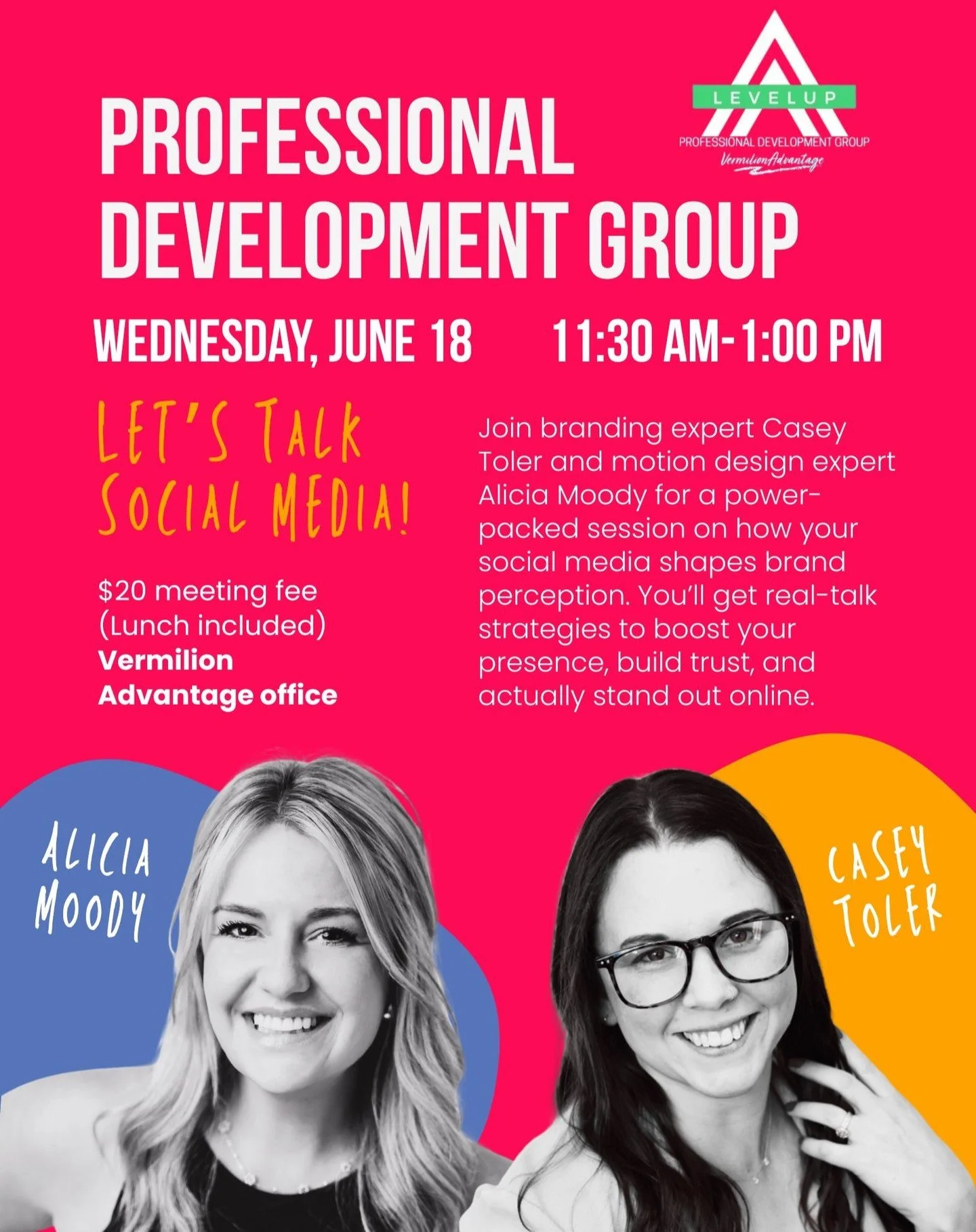 I&rsquo;m giving a talk at Vermilion Advantage's Professional Development Group meeting tomorrow along with @mdyalicia @thevortex.design, all about perception and social media.

If you&rsquo;ve been stuck on what to say online (or feeling like conten