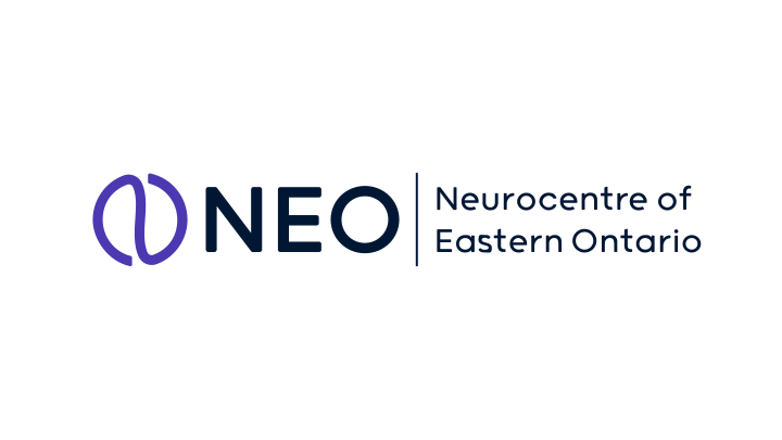 Logo of NEO Neurocentre of Eastern Ontario with a stylized purple 'N' symbol and text.