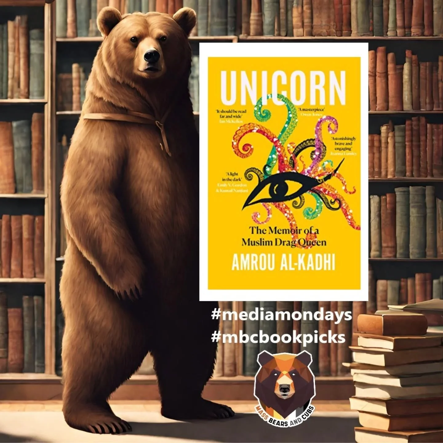 #mediamondays #mbcbookpicks  Life as a Unicorn: A Journey from Shame to Pride and Everything in Between, by Amrou Al-Kadhi, ISBN 9780008306106. "From a god-fearing Muslim boy enraptured with their mother, to a vocal, queer drag queen estranged f