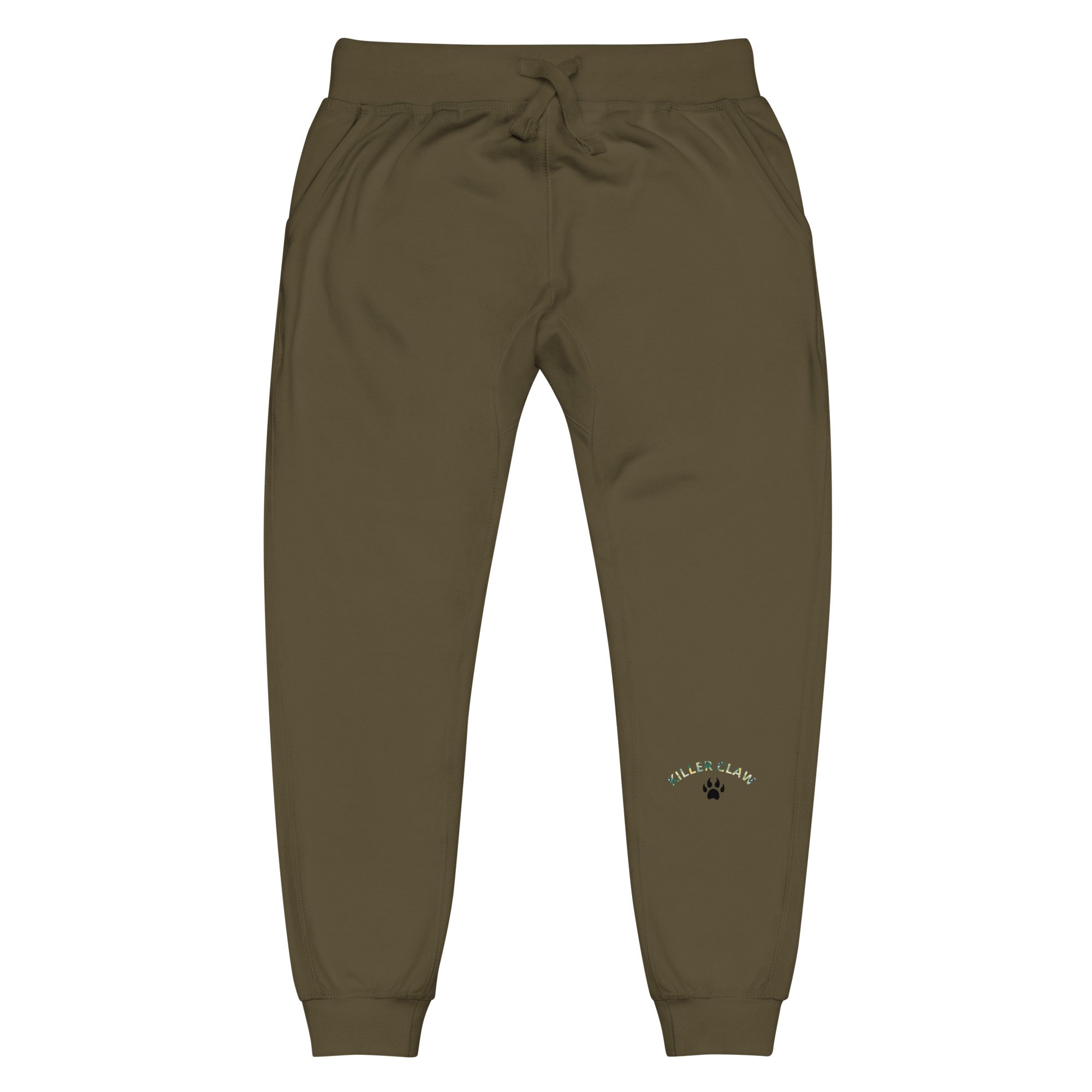 unisex-fleece-sweatpants-military-green-front-6664bfff76f4c.jpg