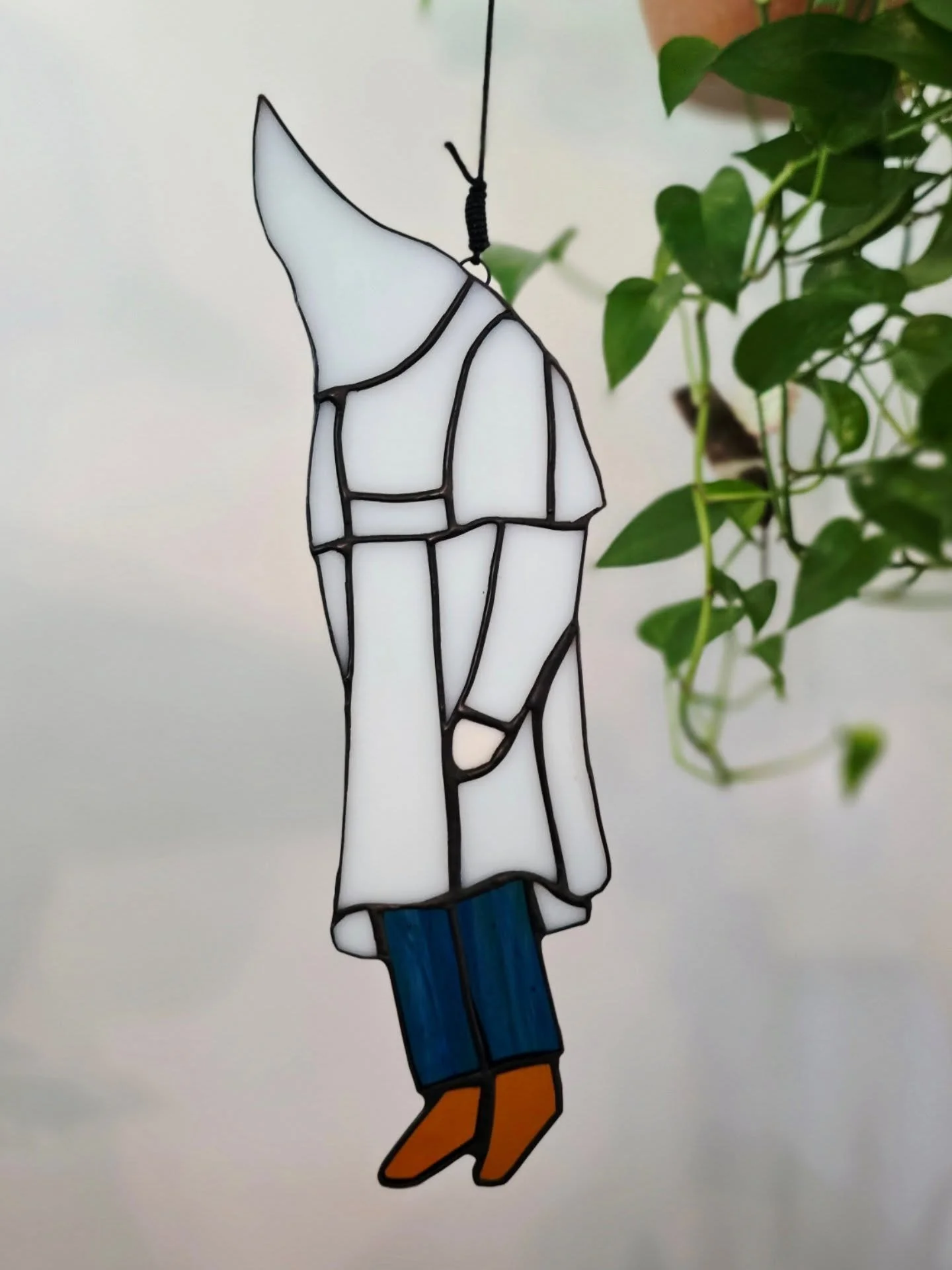 This piece found a home at WOE in Jax  Florida, I hope he swings in a window across from that neighbor who flies those awful flags.

#savannahartist #savannahgeorgiaartist #coastalgaartist #Florida #woe #worldofodditiesexpo #kkk #fucktheklan #fuckfac