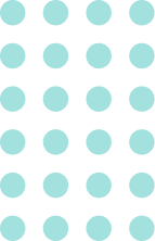 Grid of 24 light blue dots arranged in 4 columns and 6 rows on a black background.