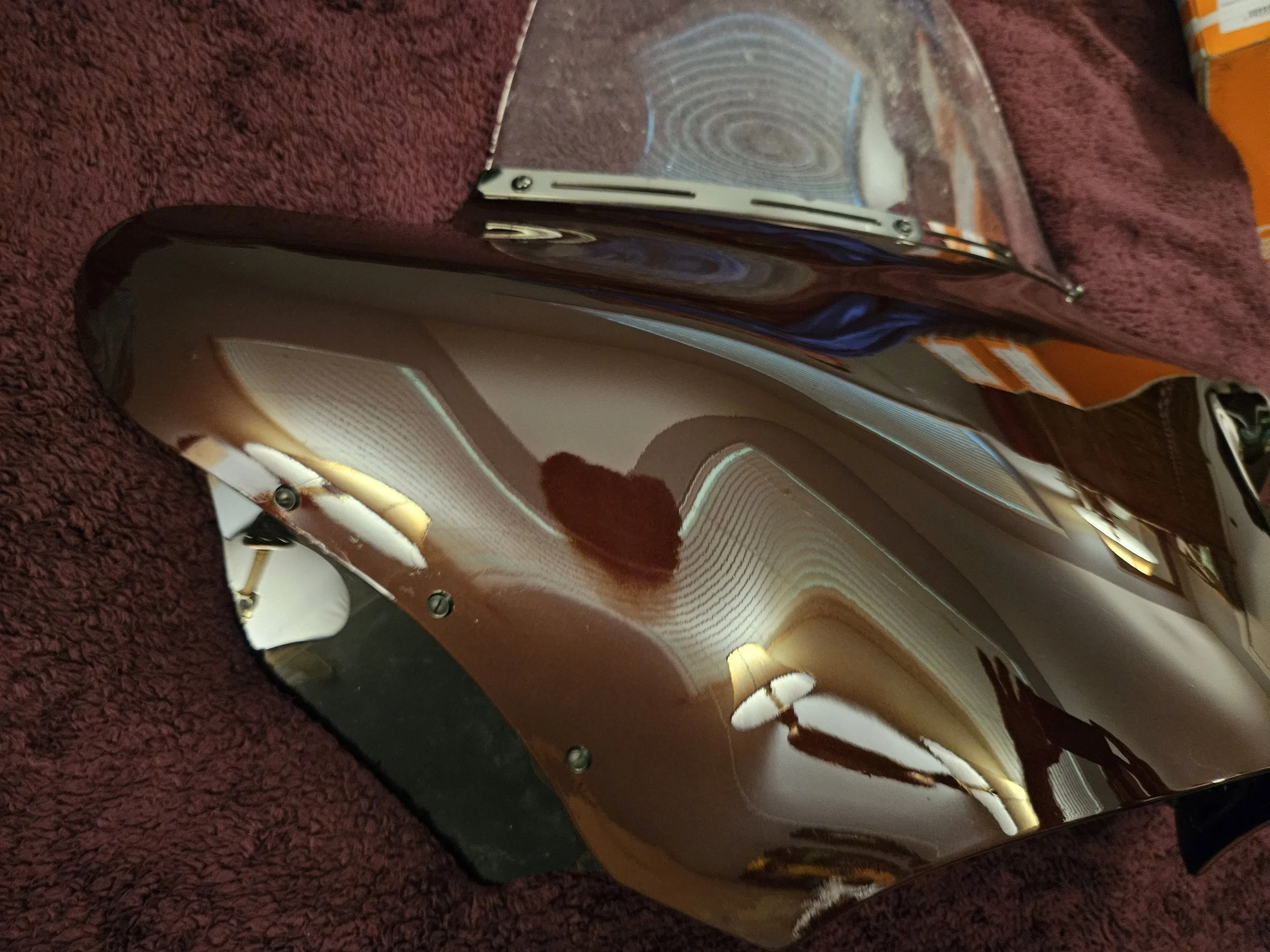 Motorcycle Fairing -  Clear Paint Protection Film. Awesome finish!