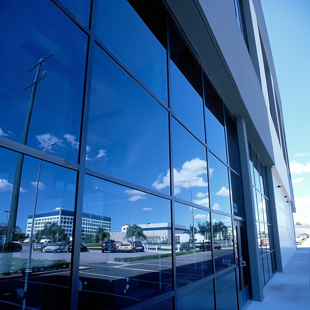 Commercial window tint project, view 4