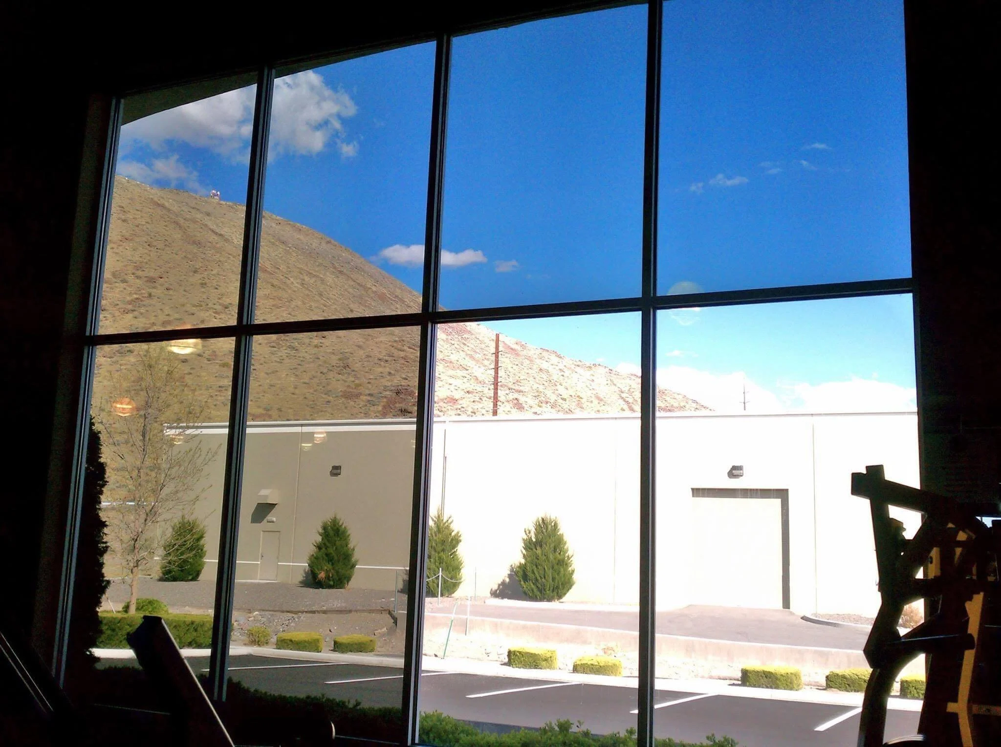 Commercial window tint project, view 2