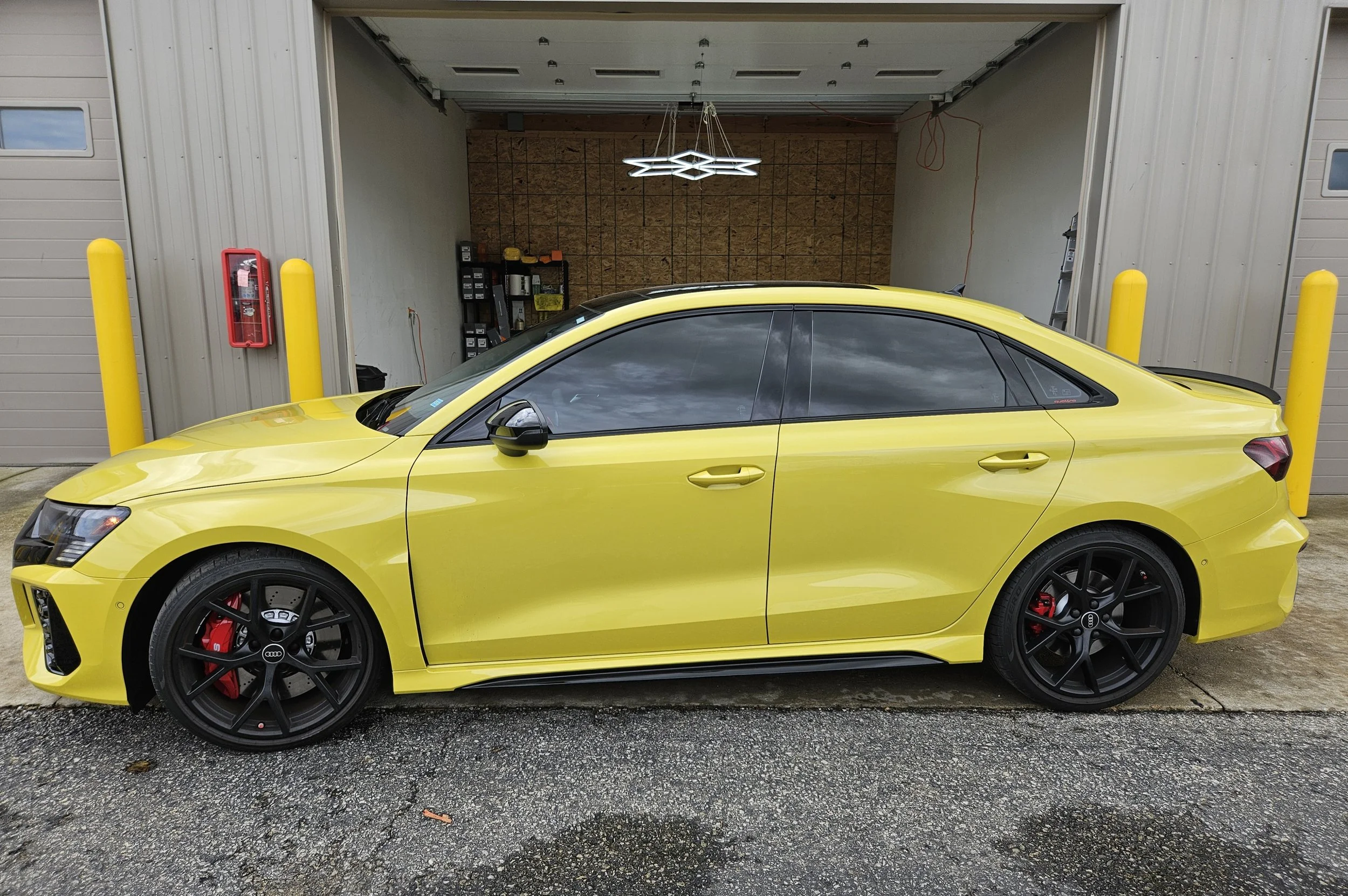 Yellow Audi RS3 - Extreme Gloss Ultra Graphene Ceramic Coating, with Paint Protection Film