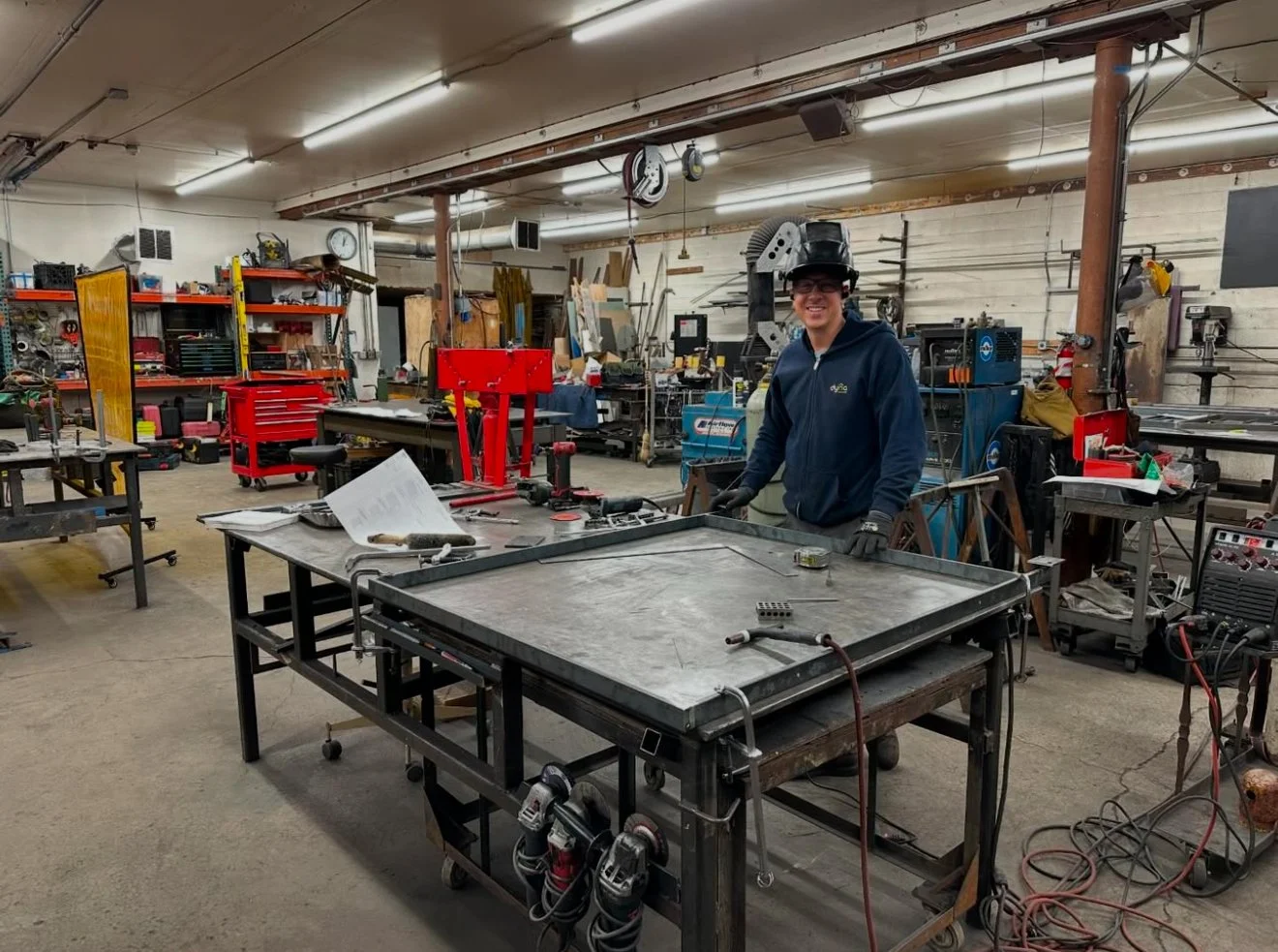 Joe in the metal shop