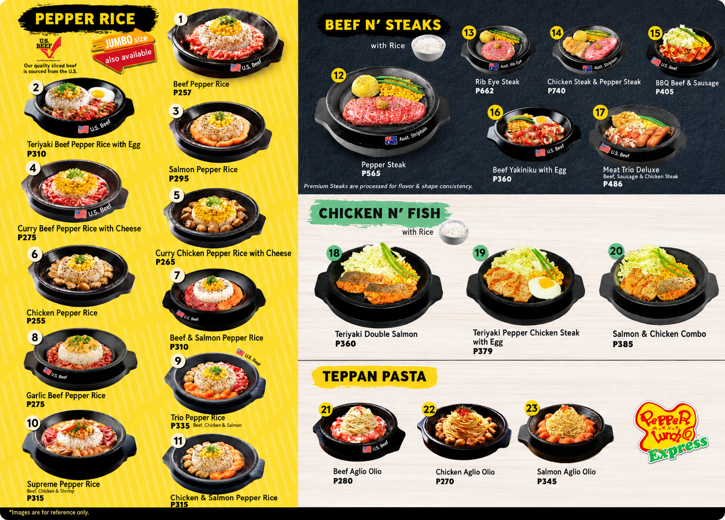 pepper lunch menu ph