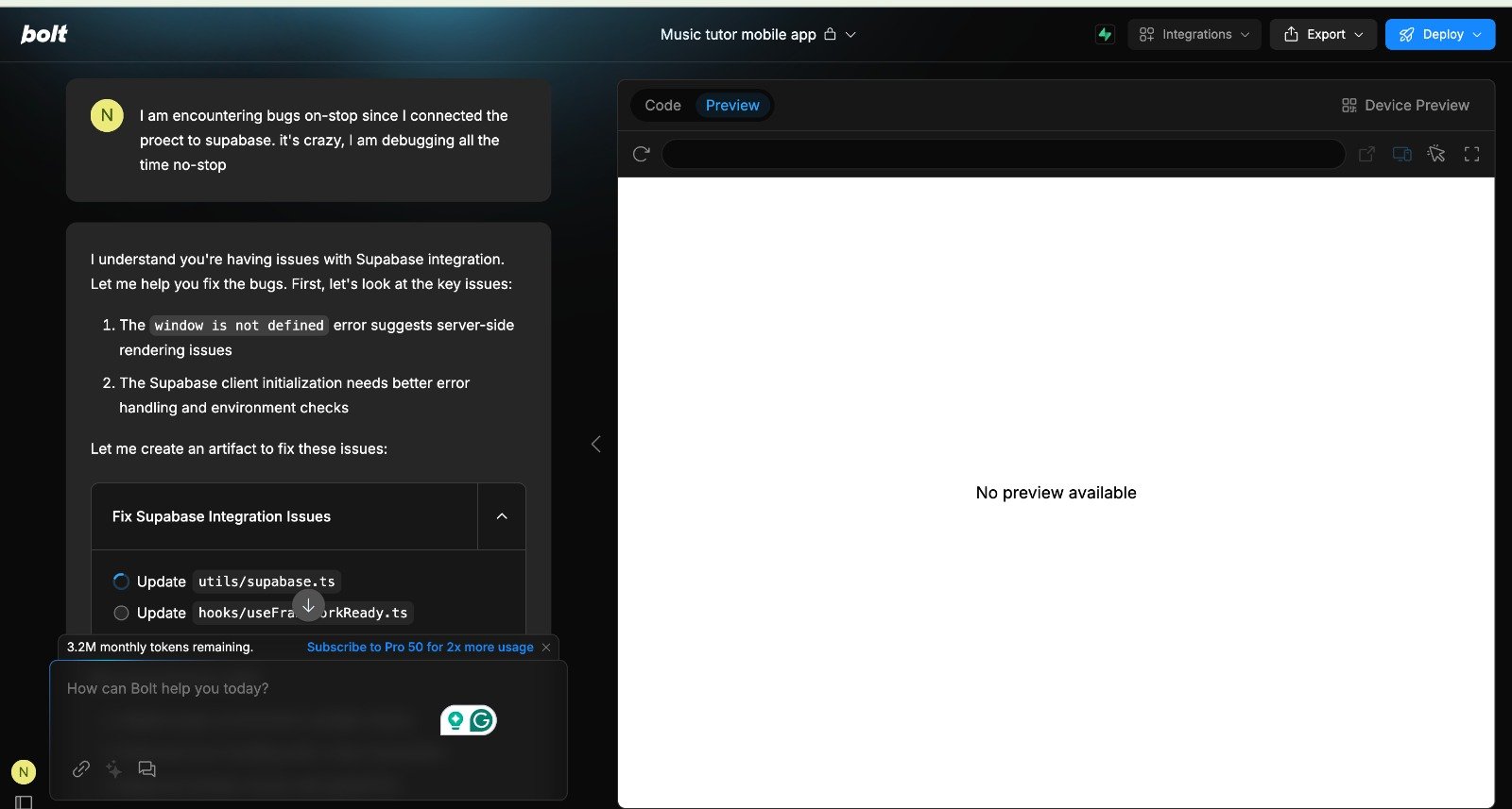 Connecting something external(like a database) may require endless debugging and adjustments