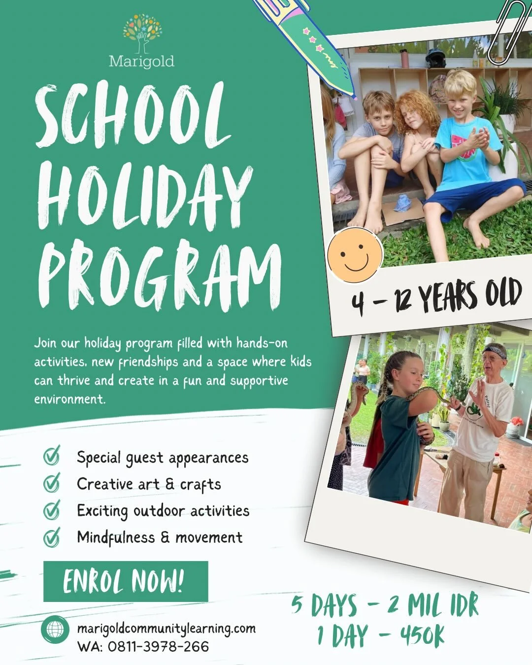🎉 Join Us for Marigold Community&rsquo;s Exciting Holiday Program!🎉

Are you searching for a fun, creative and nurturing environment to keep your kids entertained this holiday season? 

We&rsquo;re thrilled to present our December&ndash;January hol