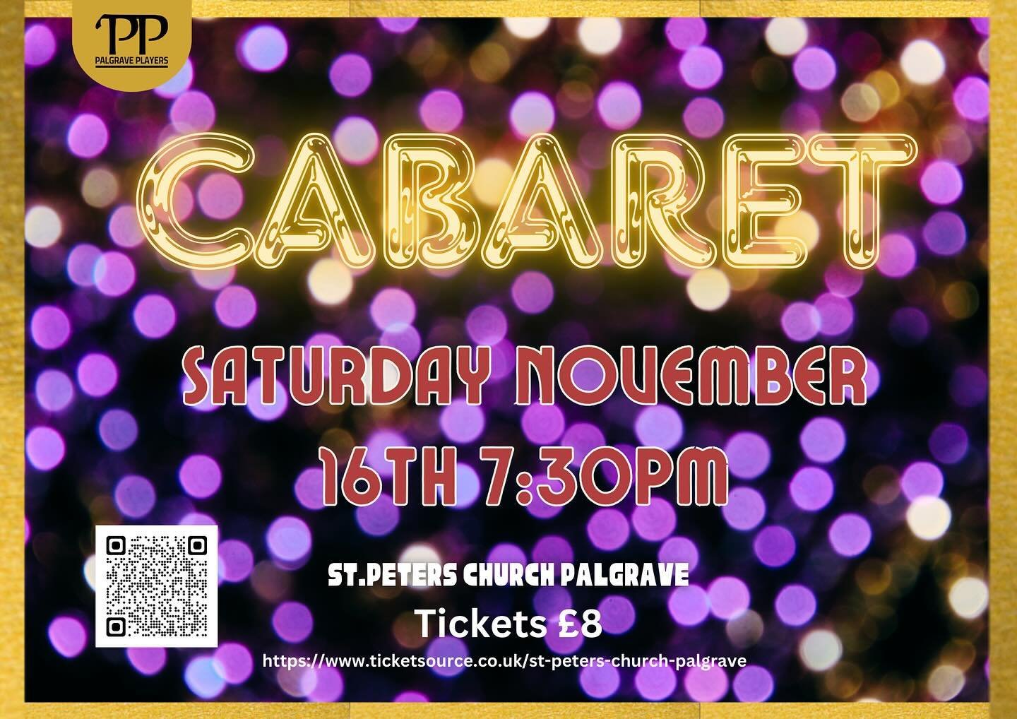 Come and join us for an evening of songs from the musicals to raise funds for St Peter&rsquo;s Church.  https://www.ticketsource.co.uk/whats-on/suffolk/palgrave-church/autumn-cabaret/e-boggmz