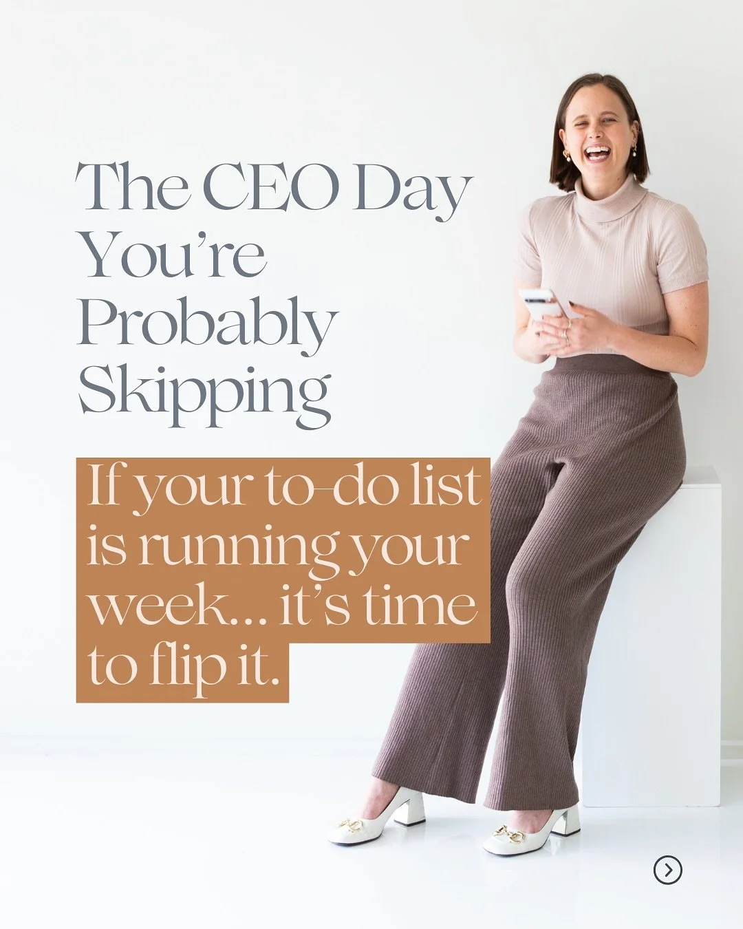Most business owners spend 99% of their time in the business. Client work, admin, putting out fires. Trust me, I have been there. 

But without stepping back to work on the business, you stay stuck in reactive mode.

A CEO Day is one day a month you 