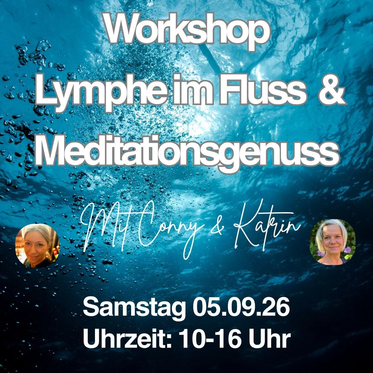 05. September 2026 | Workshop Lymphe im Fluss & Meditationsgenuss mit Conny Pfeiffer und Katrin Hildebrand