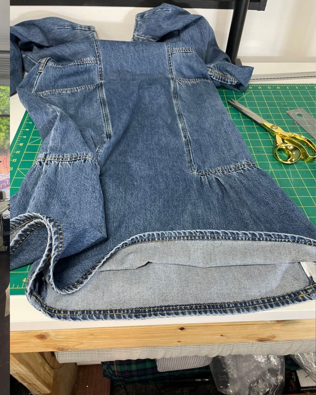 Original jean hem alteration