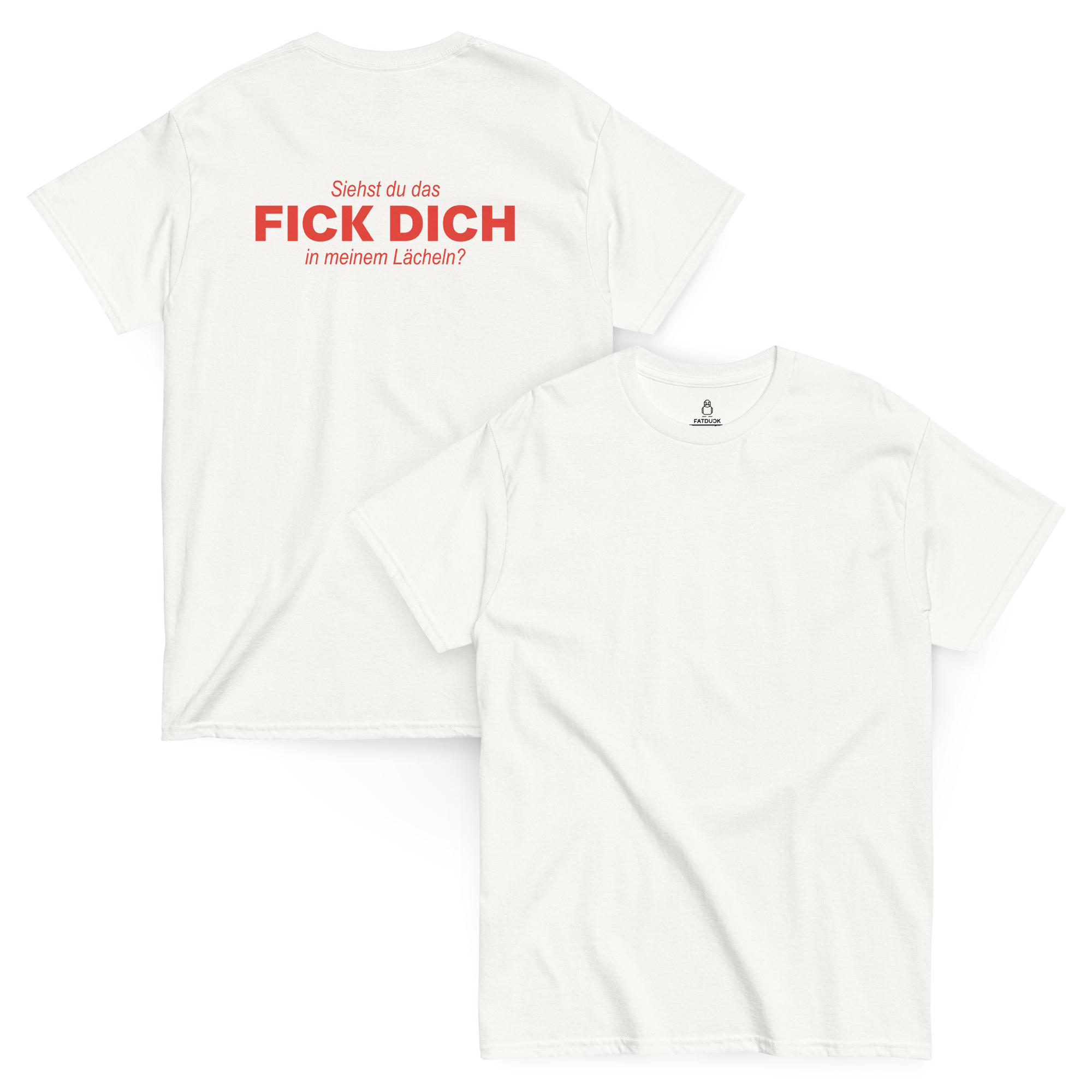 Fick Dich T-Shirt in creme-weiß