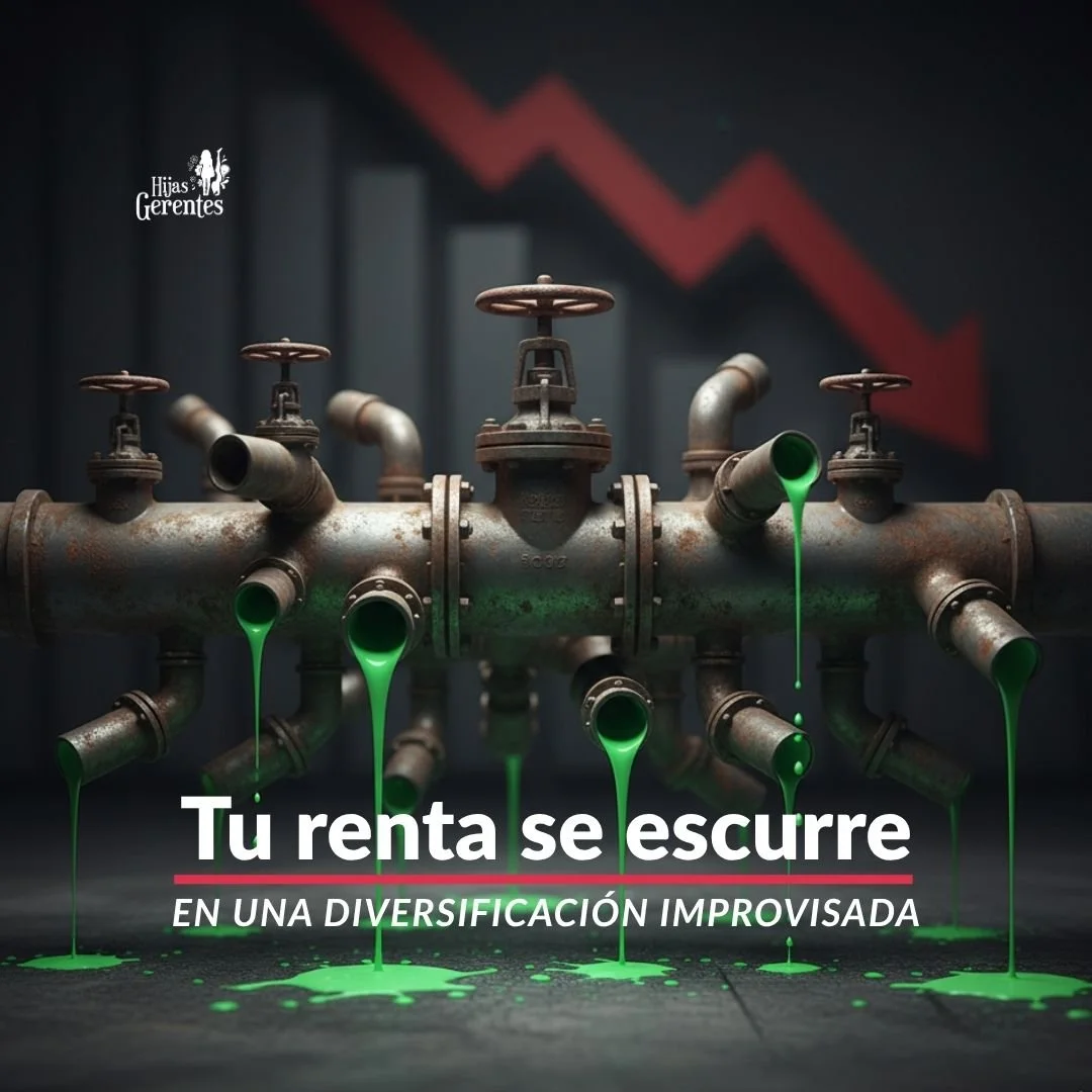 Composición de la renta que se escurre en una empresa durante una diversificación improvisada para el blog de Hijas GERENTES por el Lic. Mario Fabián GALLART.