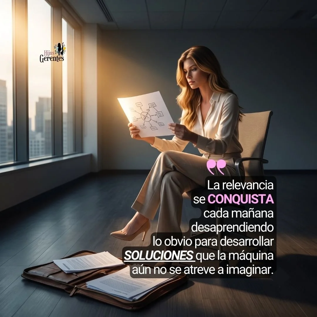 Estratega sentada en una sala vacía, iluminada sólo por el amanecer en su ventana, mirando una hoja de papel con un único diagrama dibujado que rompe todas las estructuras estándar del portafolio tirado en el suelo.