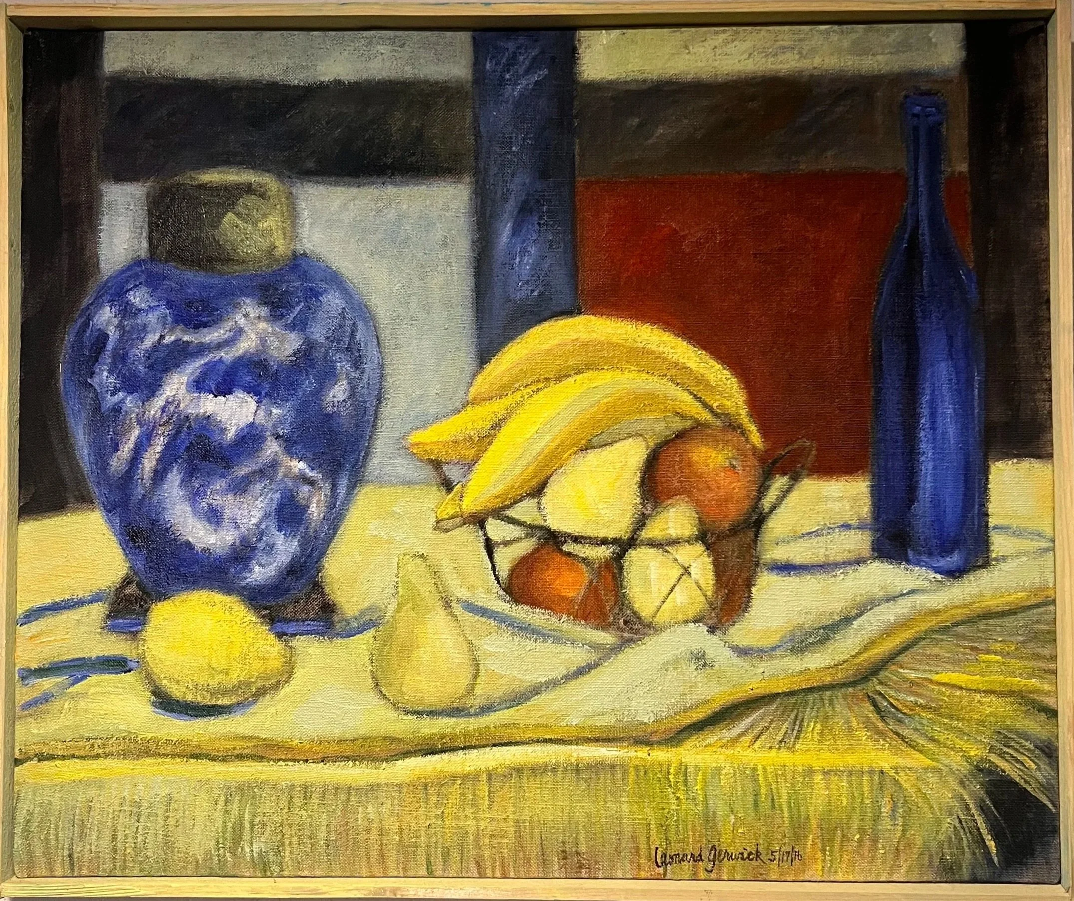 Ginger Jar, Fruit and Blue Bottle
