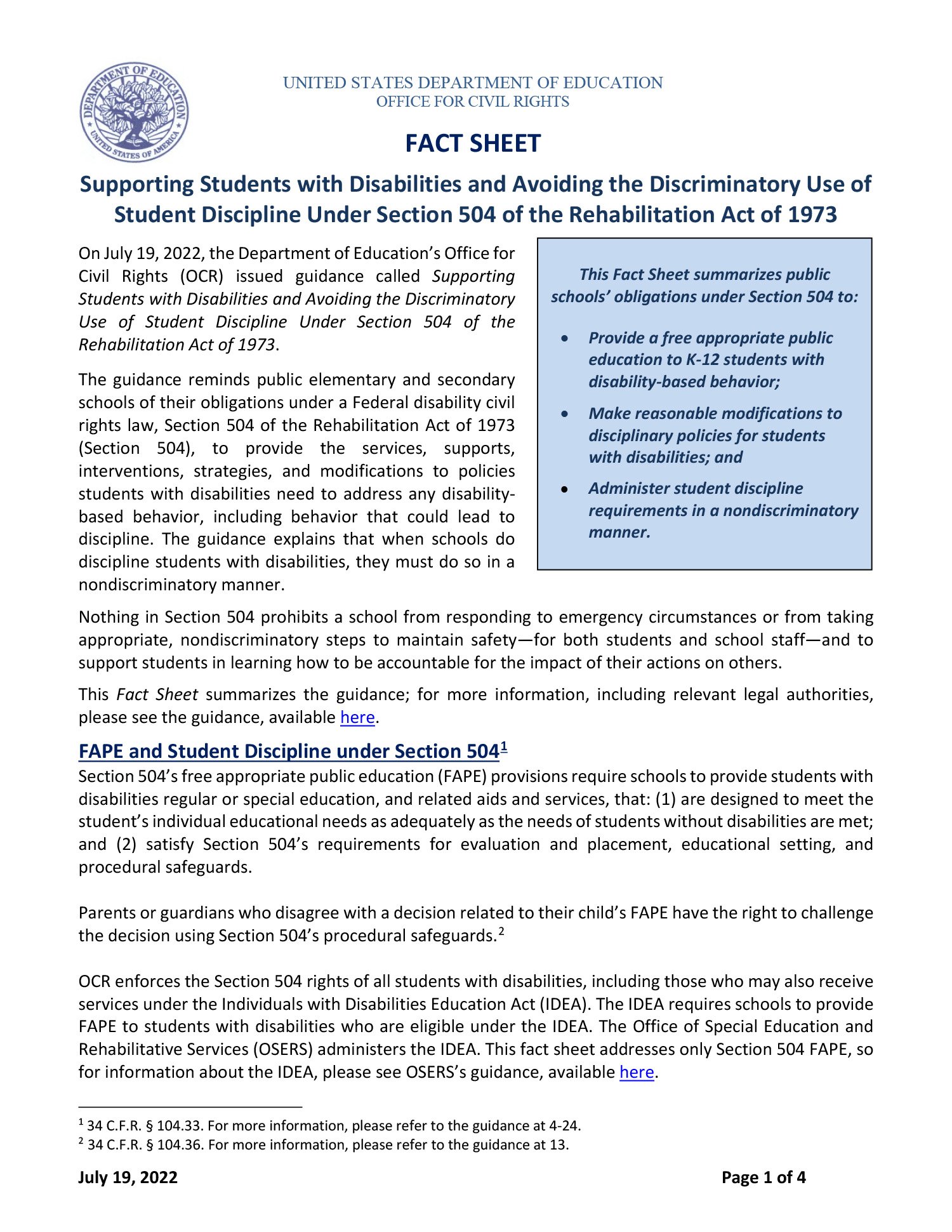 Student Discipline