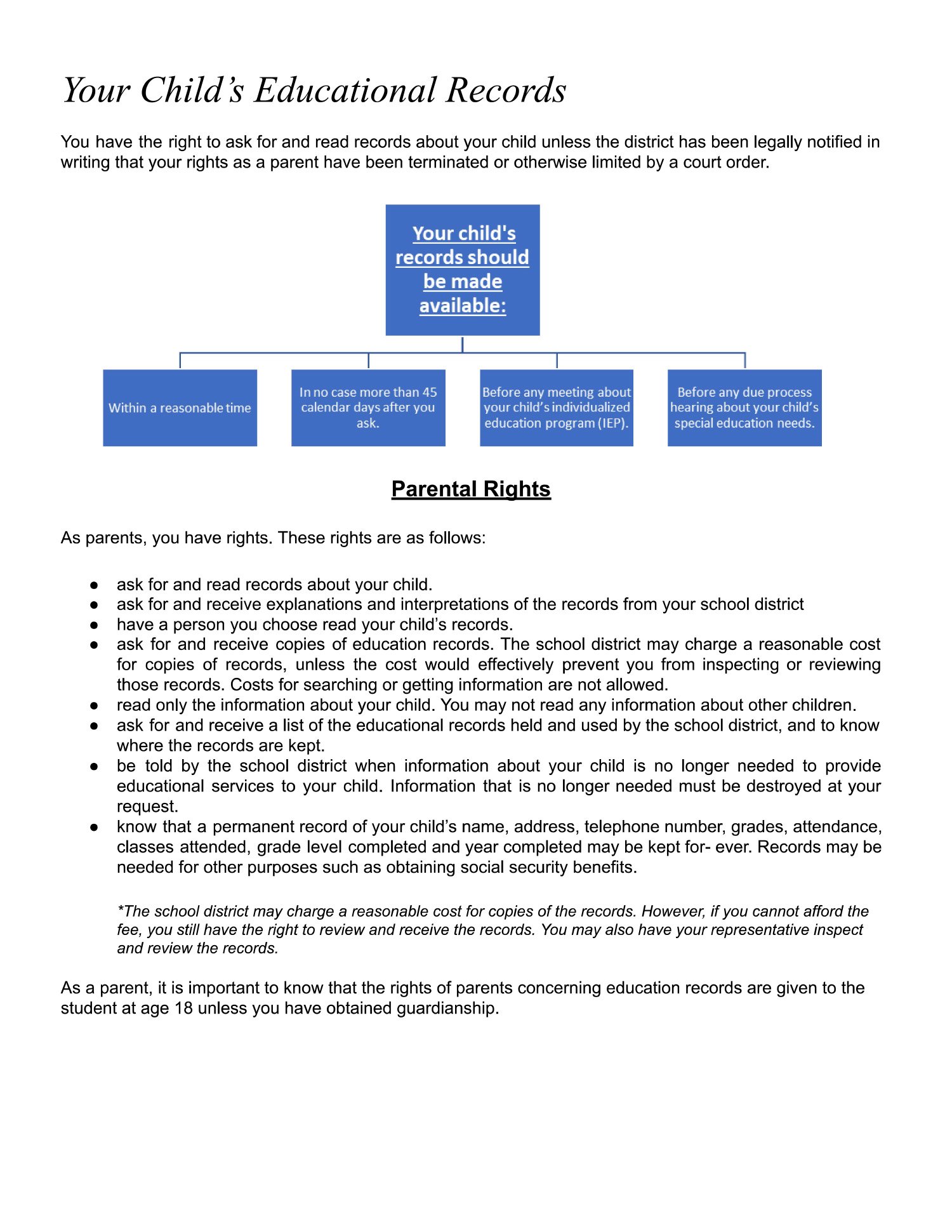 Educational Records and Student Information