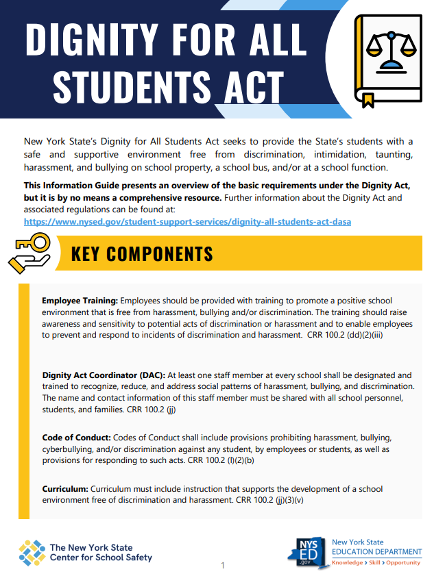 Dignity for All Students Act (DASA)    Info Guide