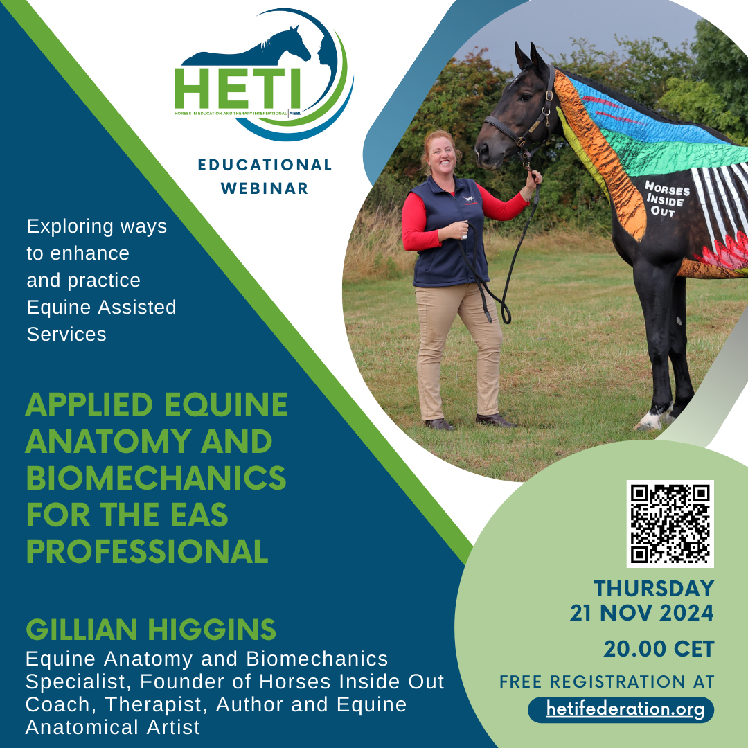 HETI Webinar: Applied Equine Anatomy and Biomechanics for the EAS Professional with Gillian Higgins