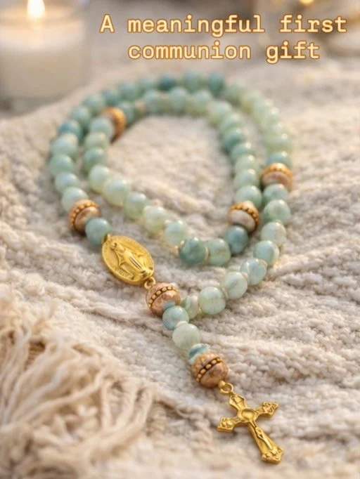 Communion season is right around the corner&hellip; and meaningful gifts like this are the ones that get kept forever. 🫶

This handmade rosary was designed to be something you&rsquo;ll actually reach for whether you&rsquo;re praying, reflecting, or 