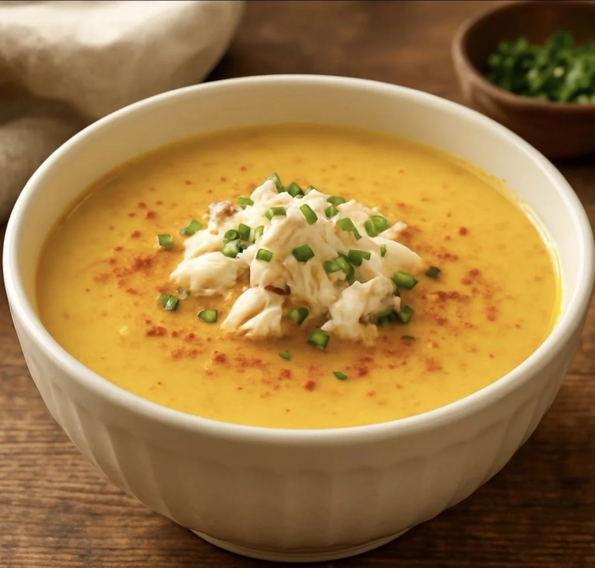 Gluten and Dairy Free Lightened Up Crab Bisque.