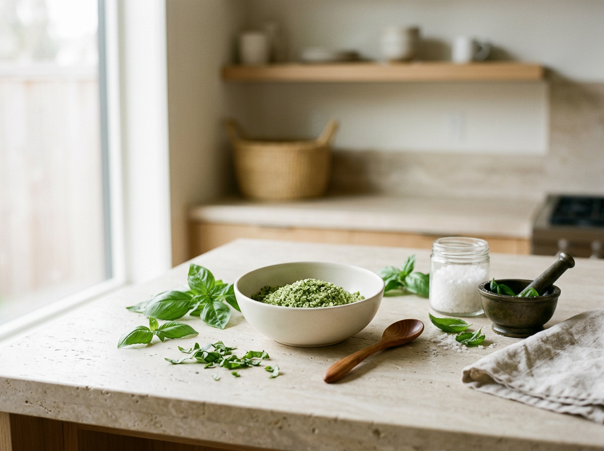 Lemon basil salt